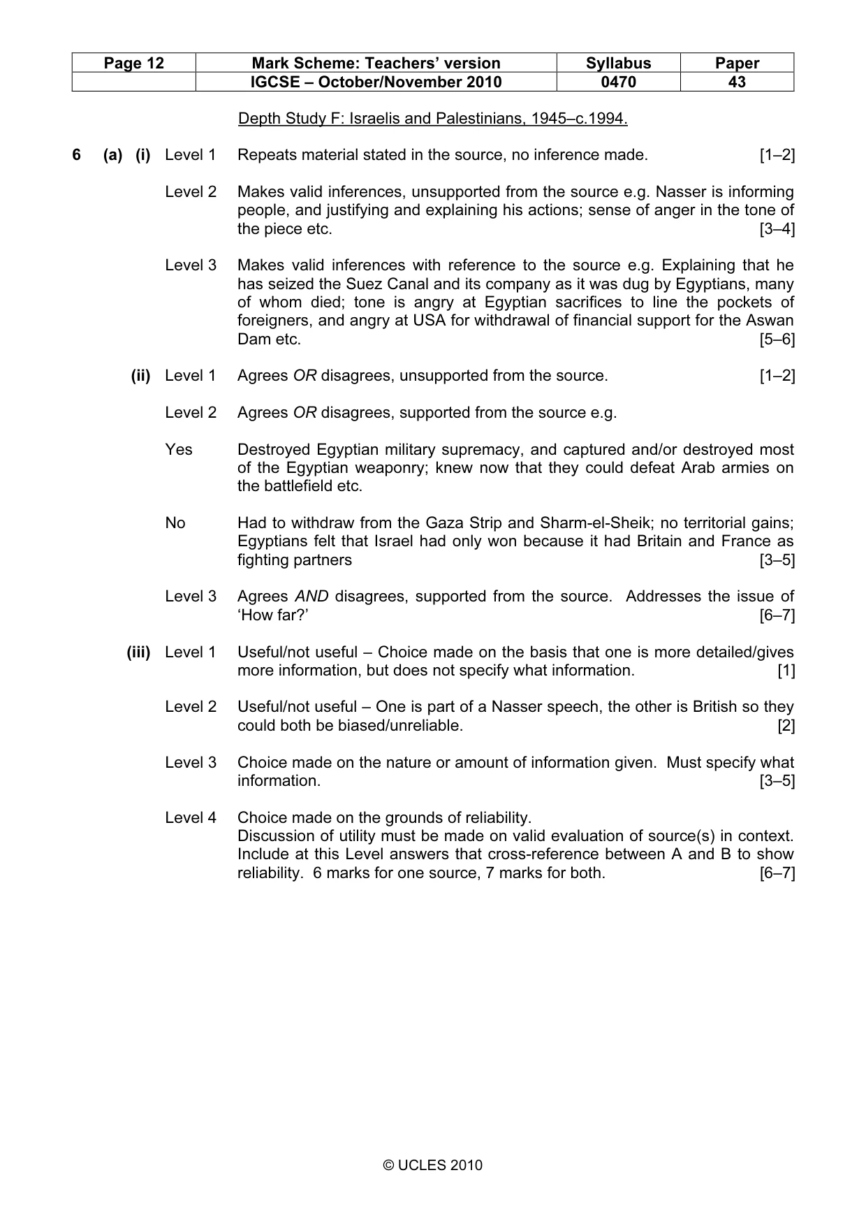Mark scheme, page 12 of 17