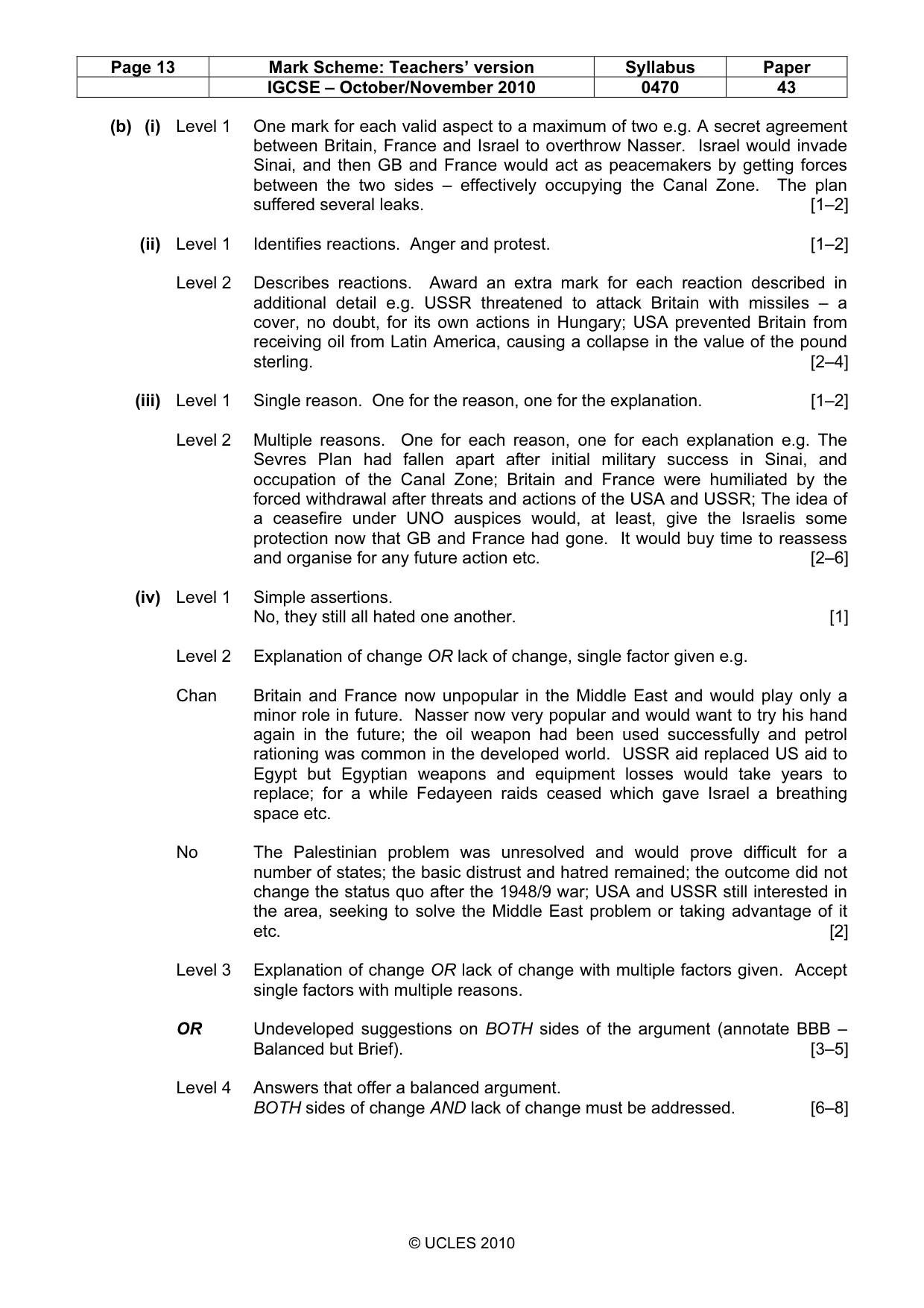 Mark scheme, page 13 of 17
