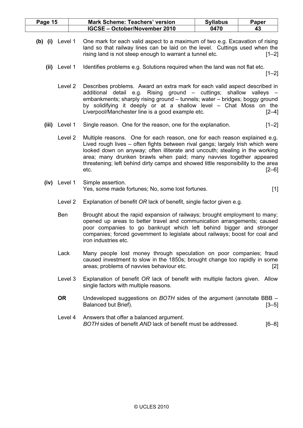 Mark scheme, page 15 of 17