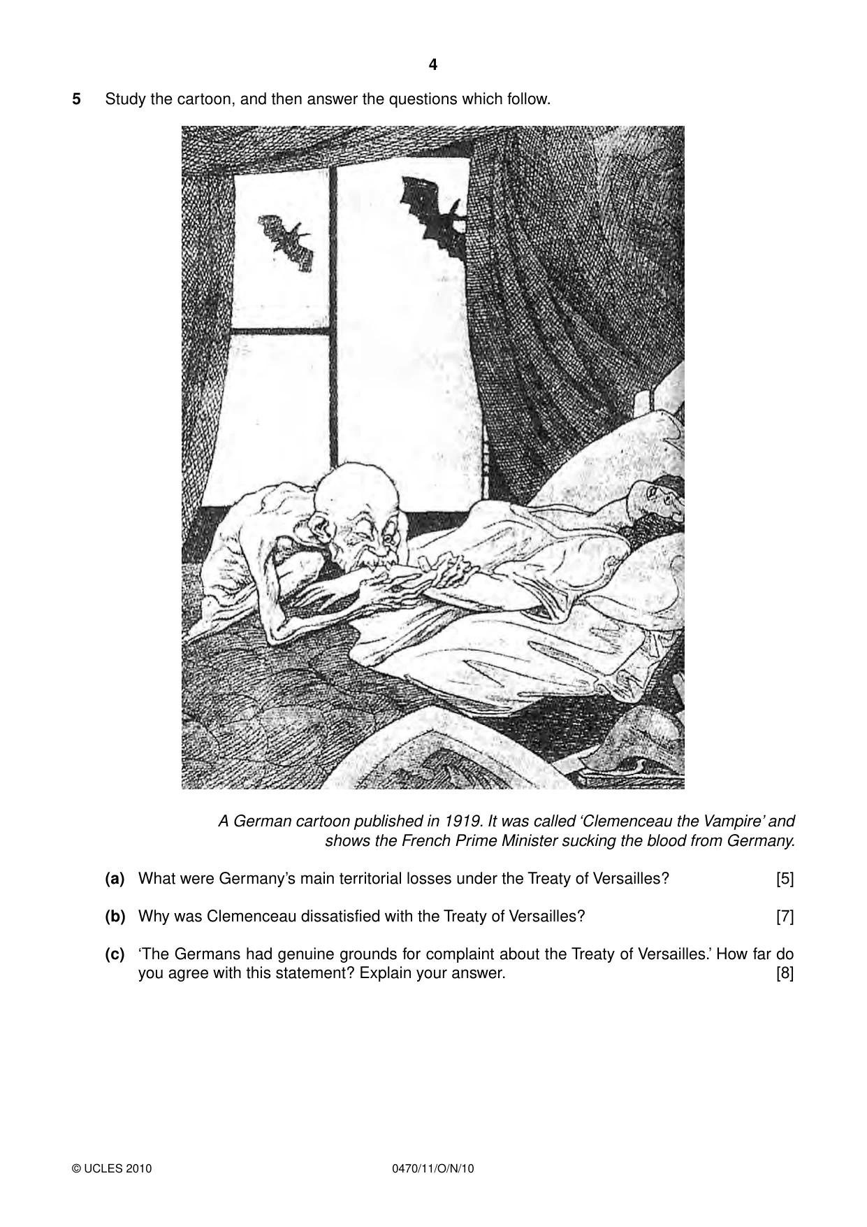 Cambridge IGCSE History 0470 2010 Oct/Nov Paper 1 · Variant 1 question paper, page 4 of 20