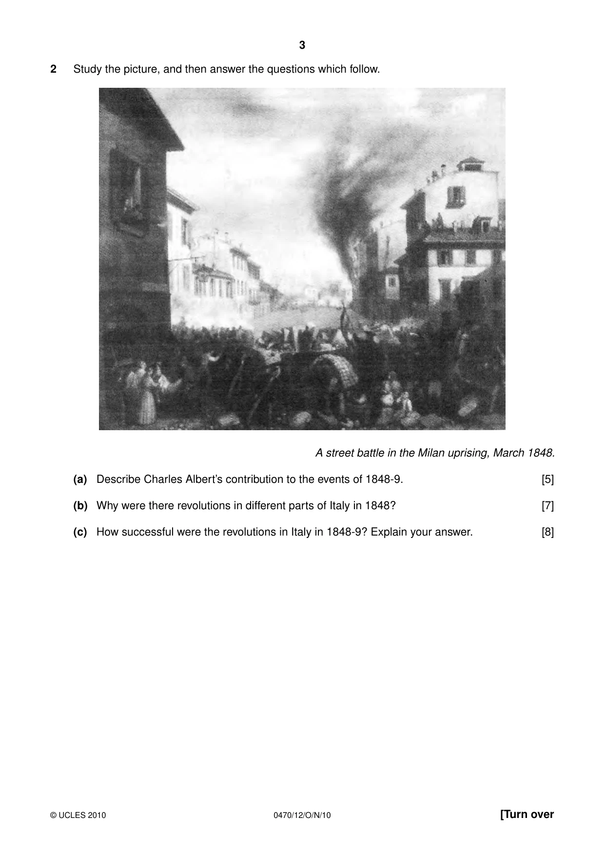Cambridge IGCSE History 0470 2010 Oct/Nov Paper 1 · Variant 2 question paper, page 3 of 24