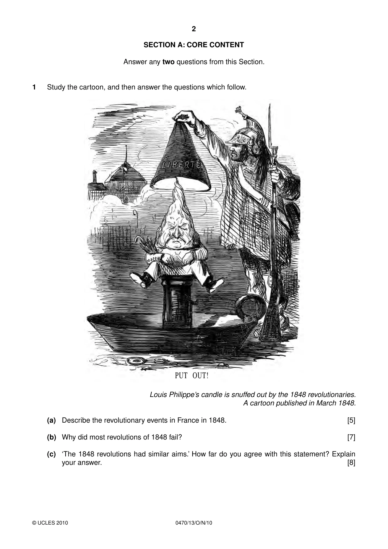 Cambridge IGCSE History 0470 2010 Oct/Nov Paper 1 · Variant 3 question paper, page 2 of 24
