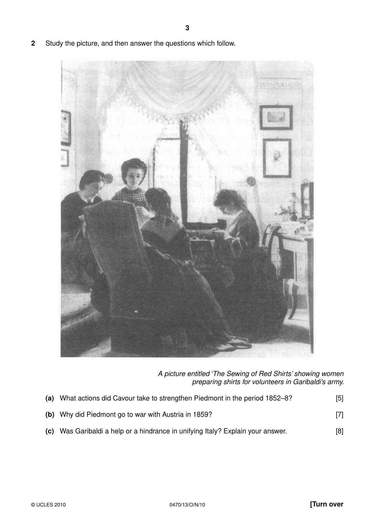 Cambridge IGCSE History 0470 2010 Oct/Nov Paper 1 · Variant 3 question paper, page 3 of 24