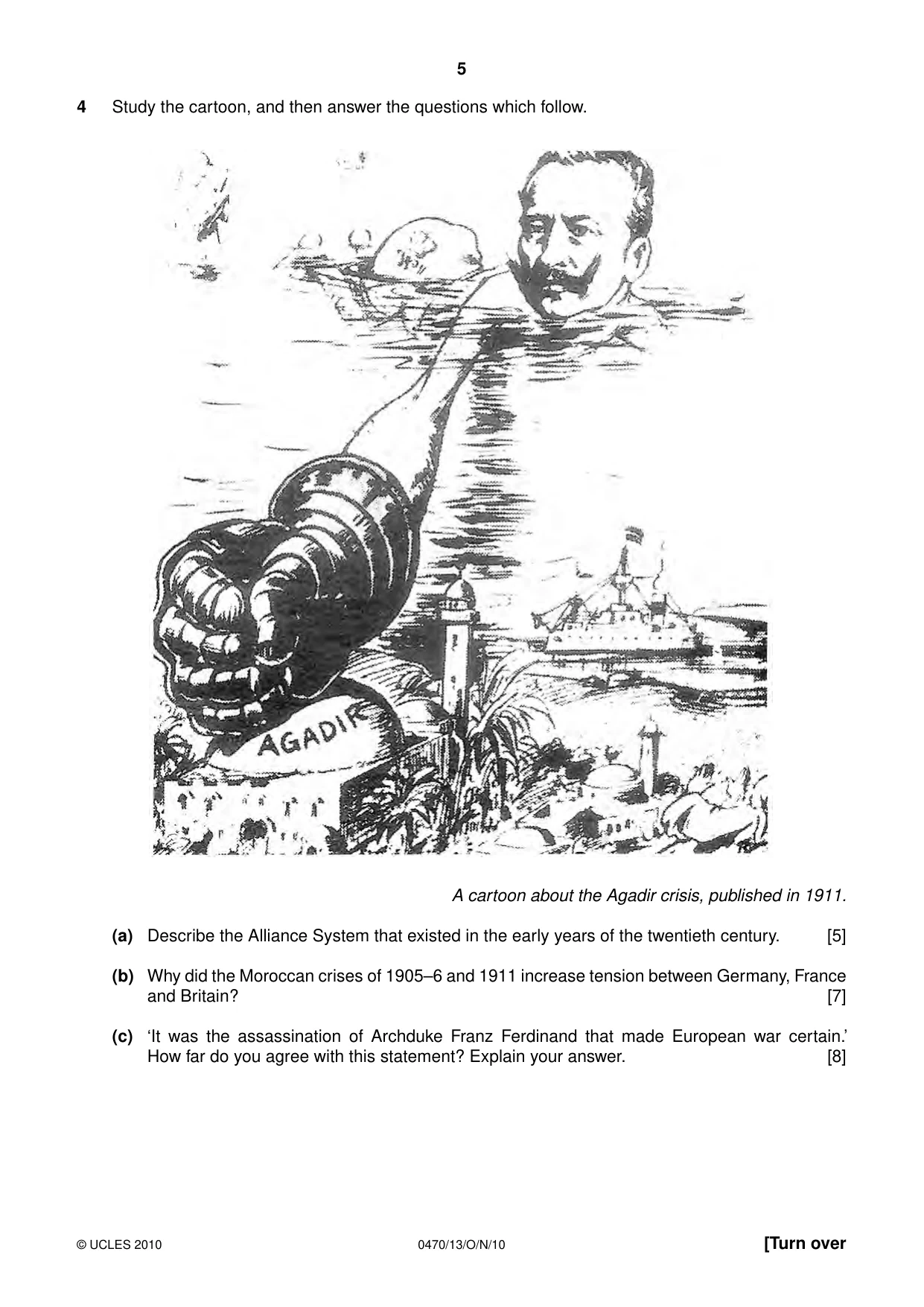 Cambridge IGCSE History 0470 2010 Oct/Nov Paper 1 · Variant 3 question paper, page 5 of 24