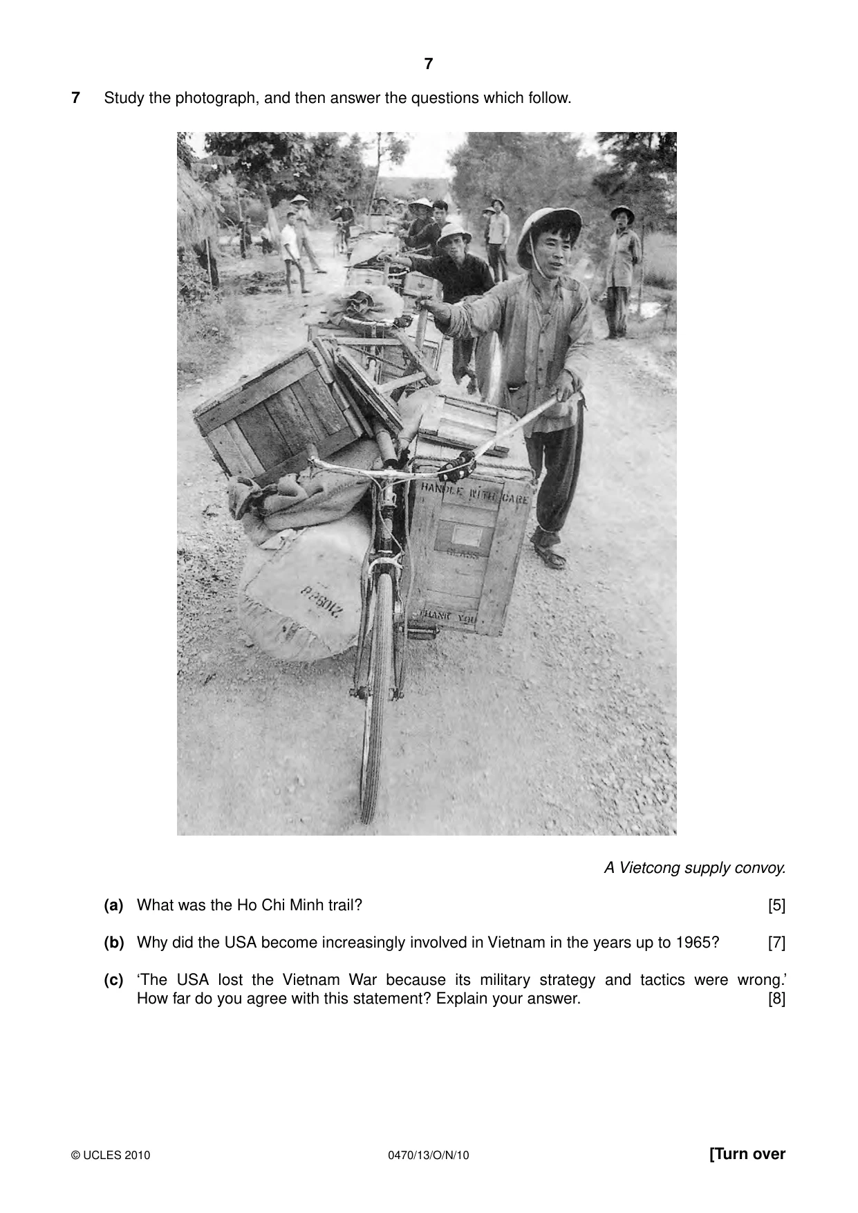 Cambridge IGCSE History 0470 2010 Oct/Nov Paper 1 · Variant 3 question paper, page 7 of 24