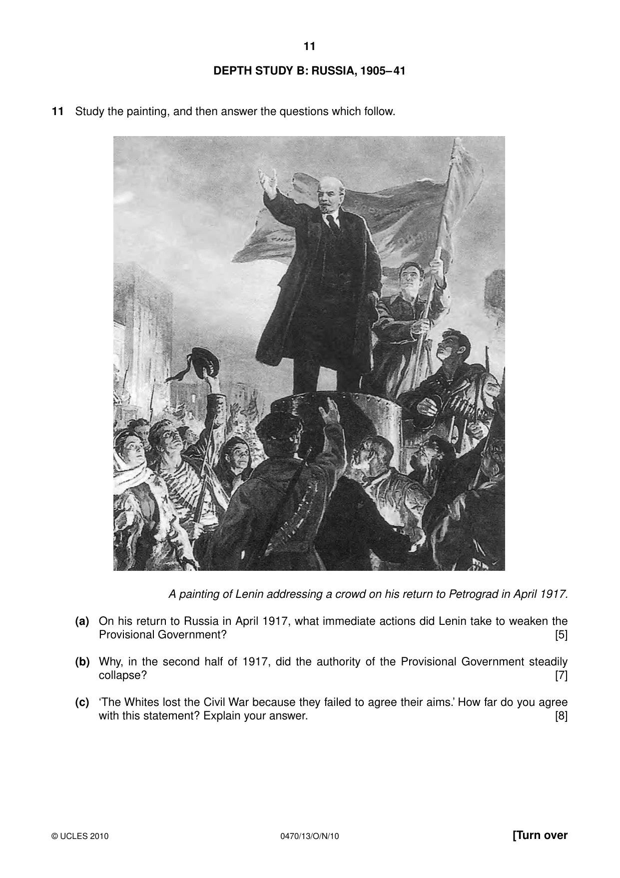 Cambridge IGCSE History 0470 2010 Oct/Nov Paper 1 · Variant 3 question paper, page 11 of 24