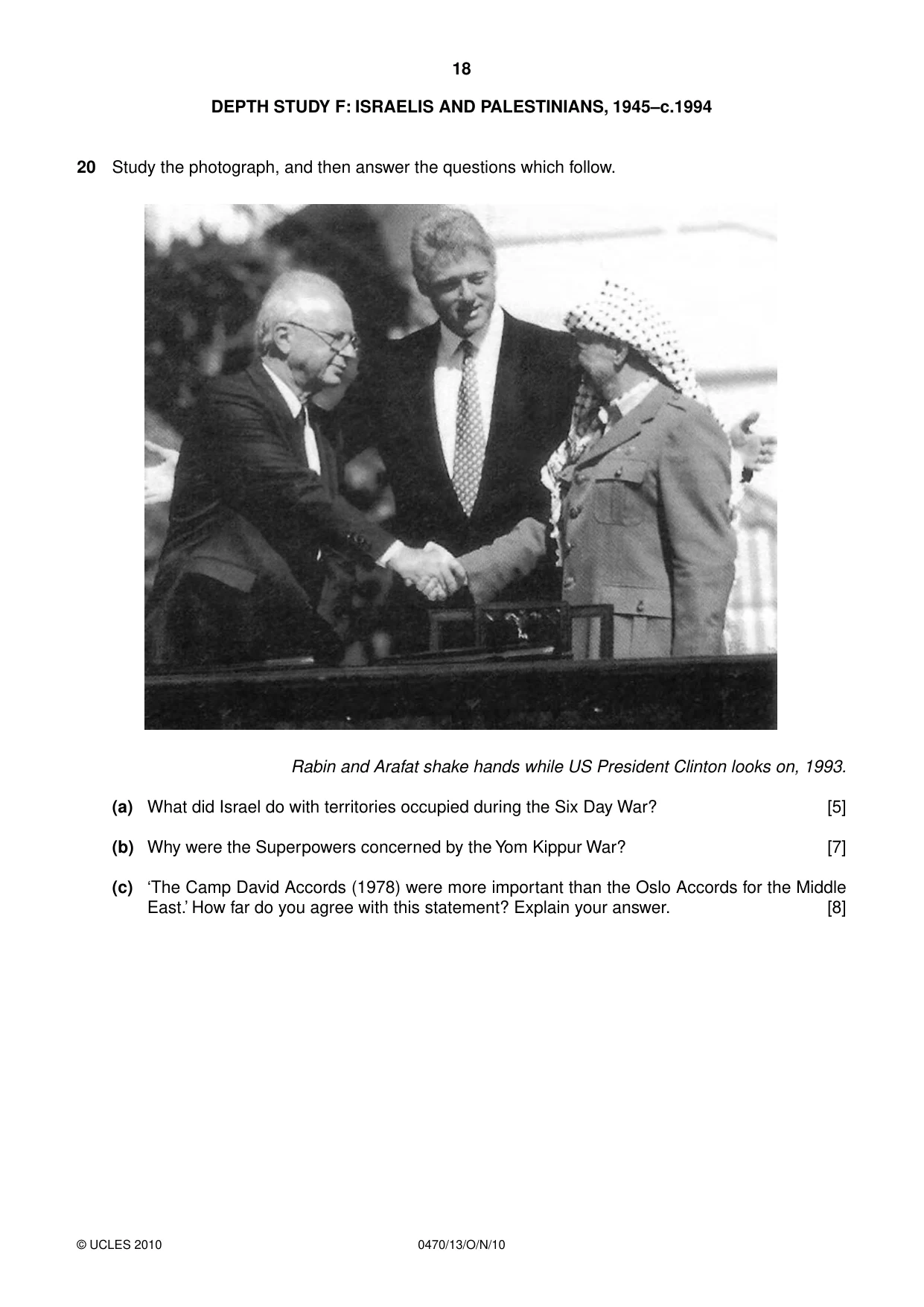 Cambridge IGCSE History 0470 2010 Oct/Nov Paper 1 · Variant 3 question paper, page 18 of 24