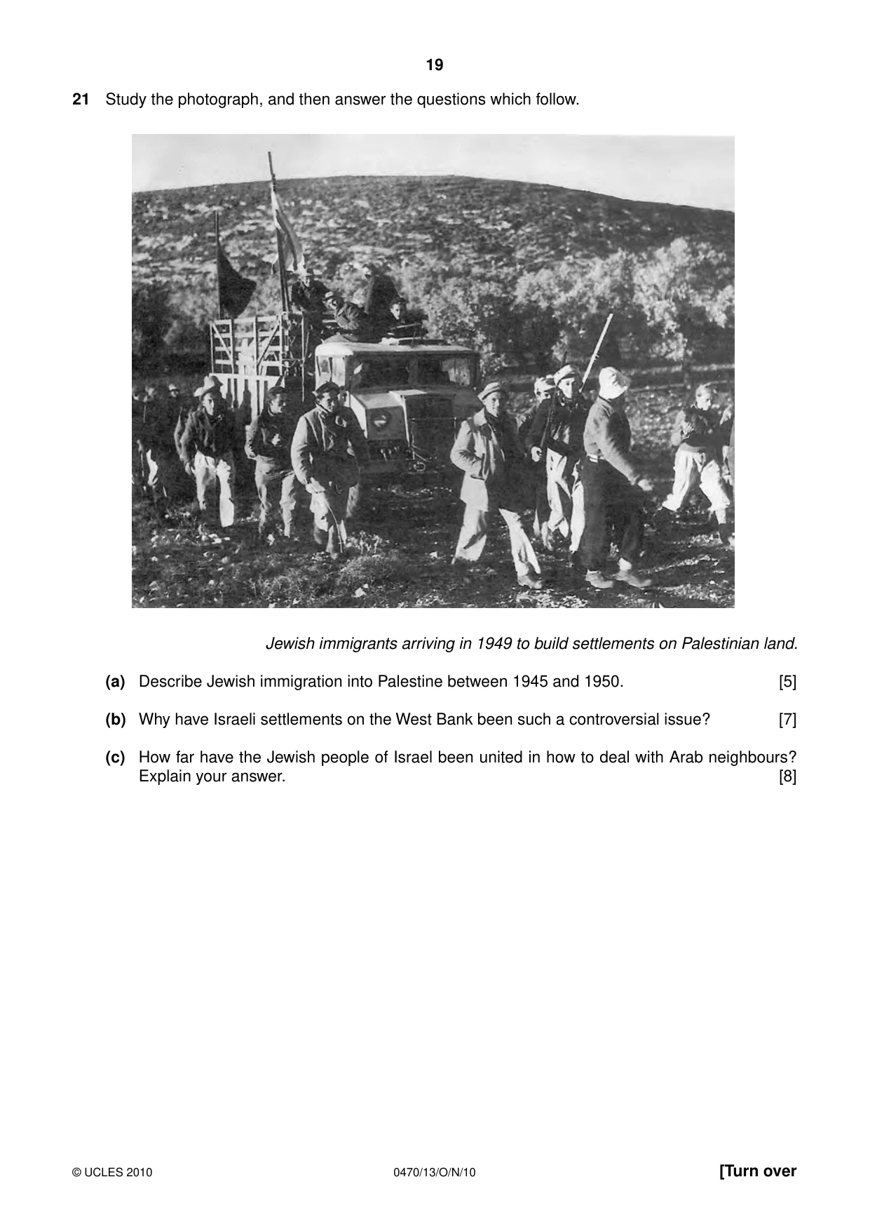 Cambridge IGCSE History 0470 2010 Oct/Nov Paper 1 · Variant 3 question paper, page 19 of 24