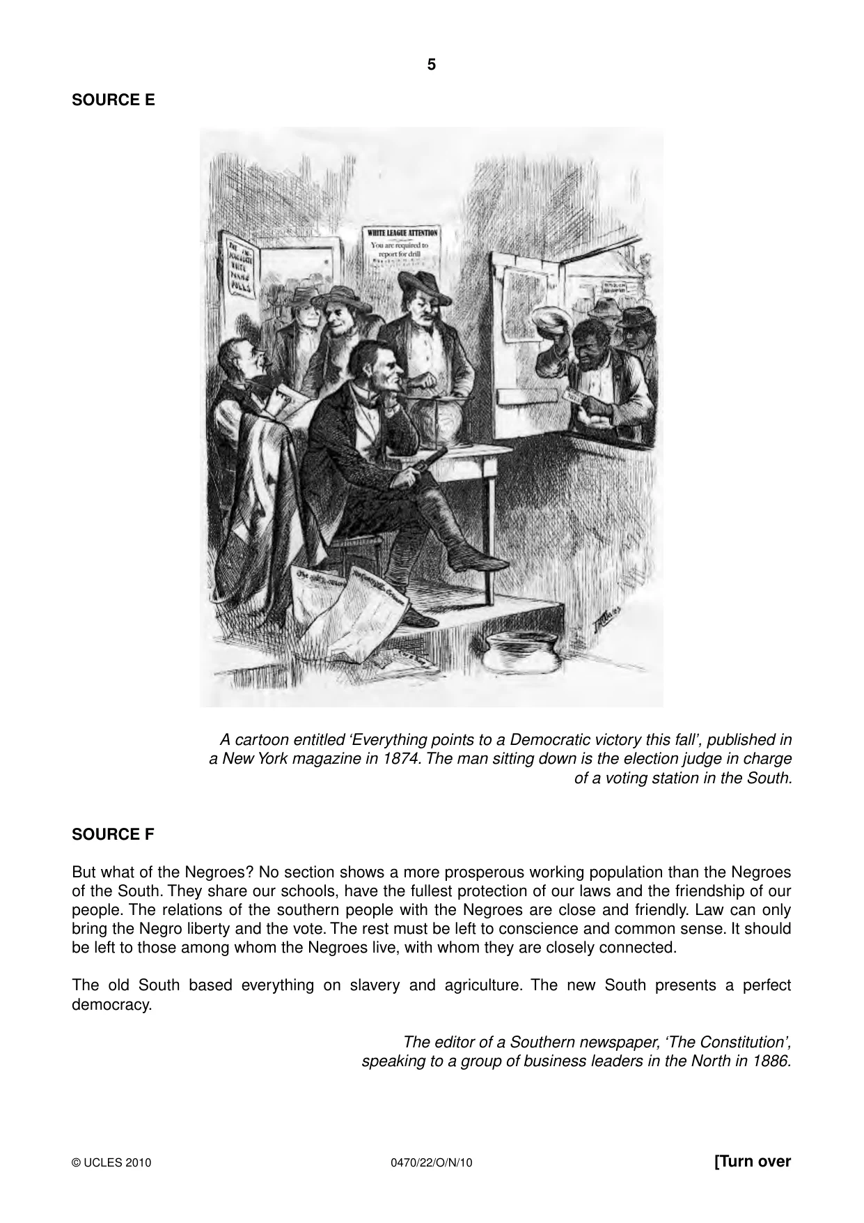 Cambridge IGCSE History 0470 2010 Oct/Nov Paper 2 · Variant 2 question paper, page 5 of 16