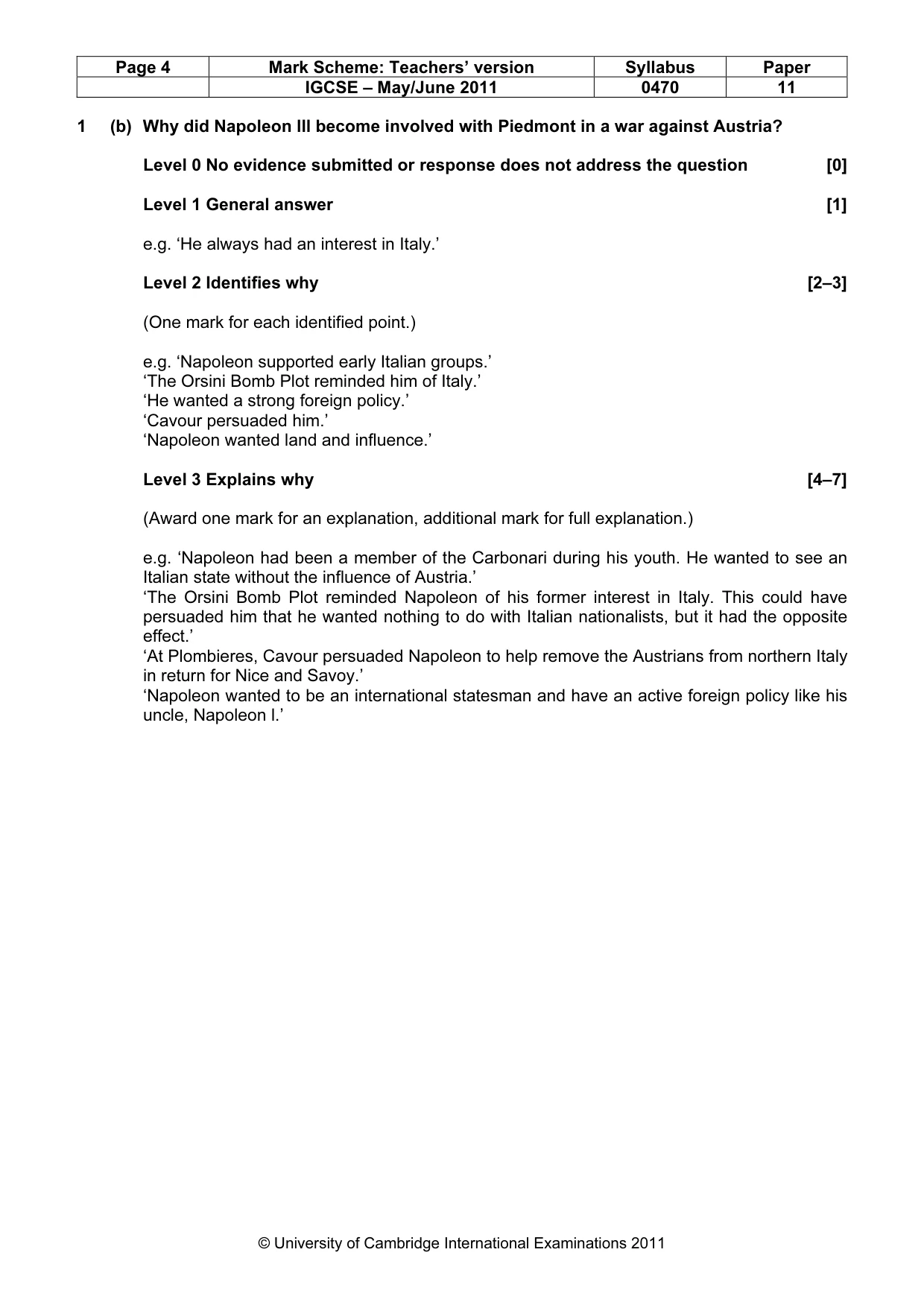 Mark scheme, page 4 of 77