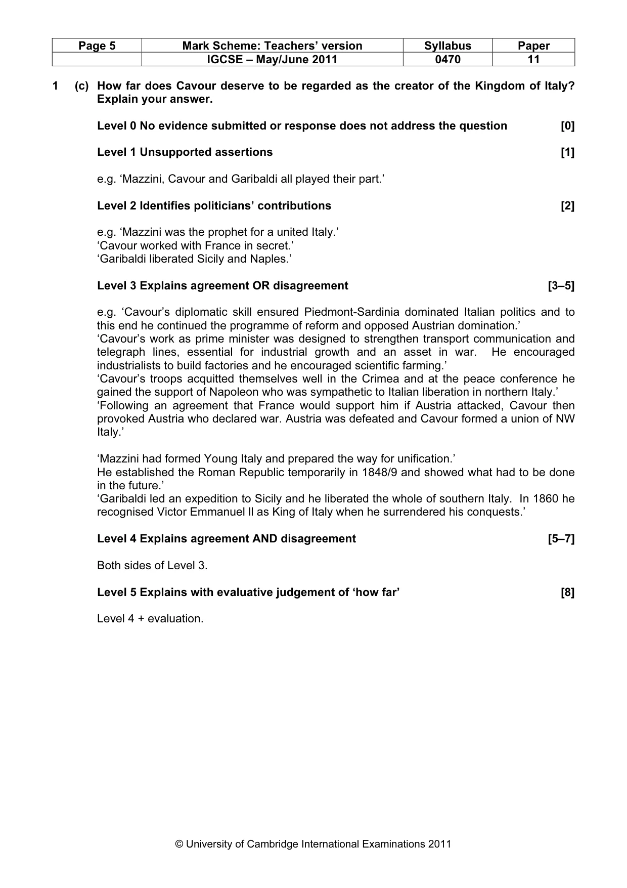 Mark scheme, page 5 of 77