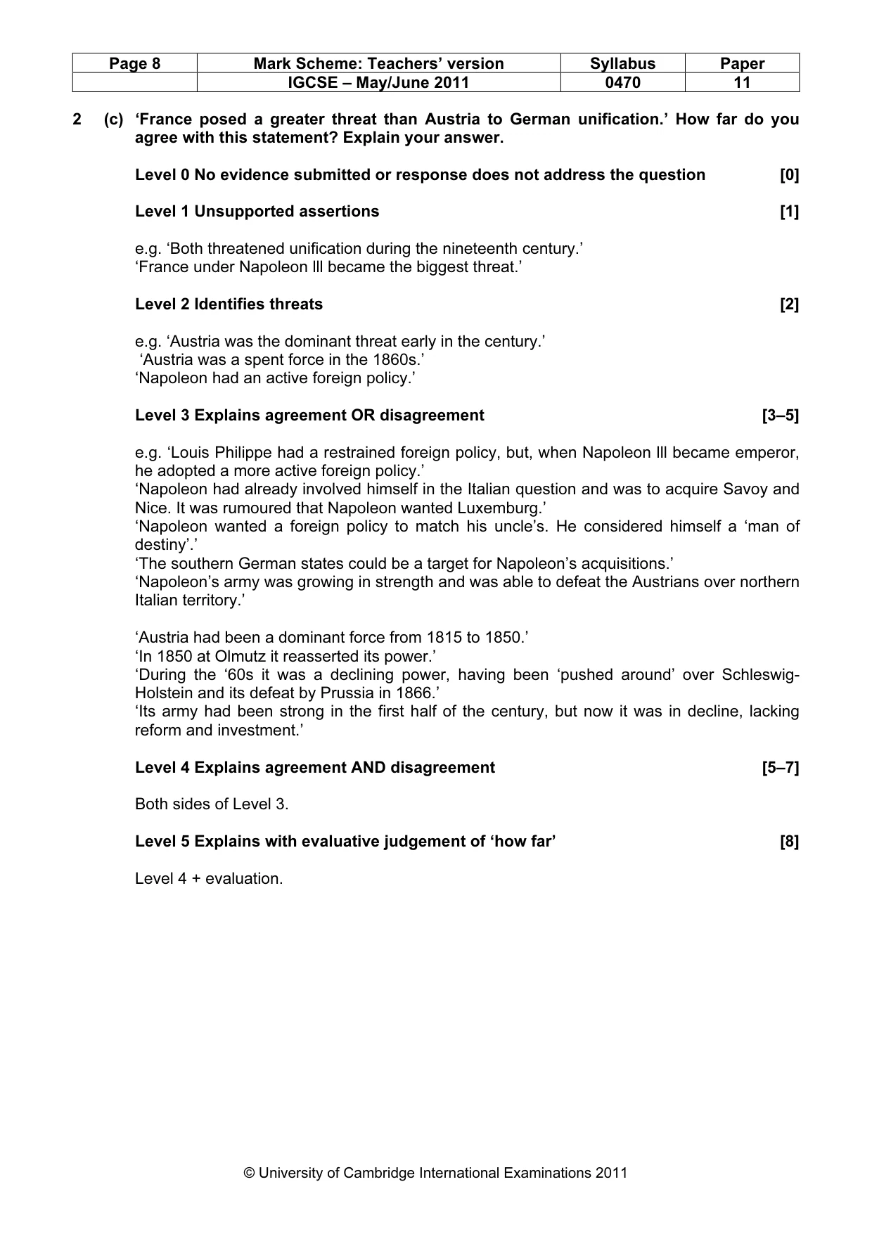 Mark scheme, page 8 of 77