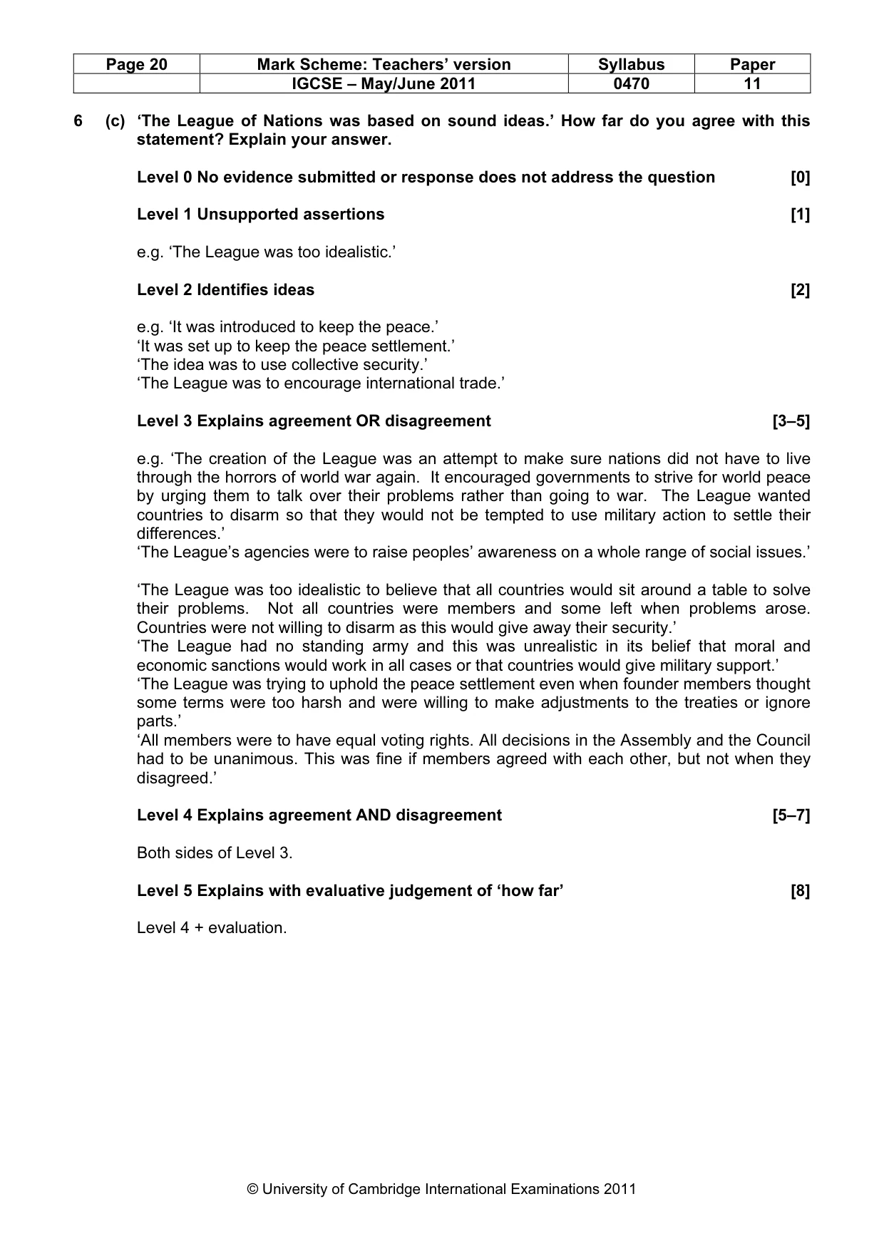 Mark scheme, page 20 of 77