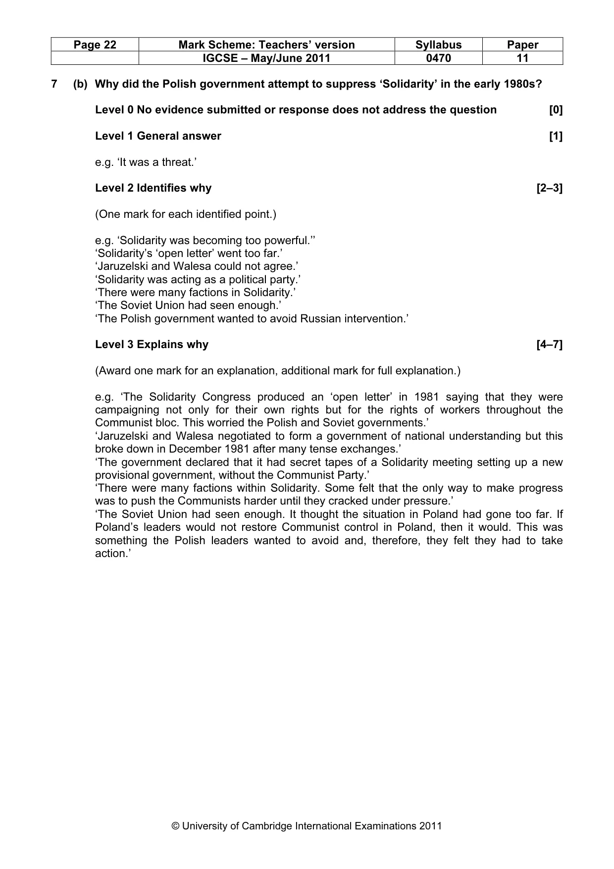 Mark scheme, page 22 of 77