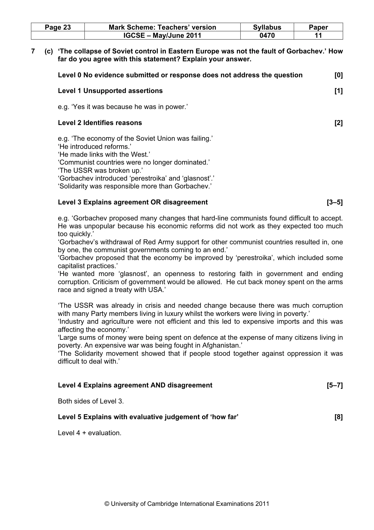 Mark scheme, page 23 of 77