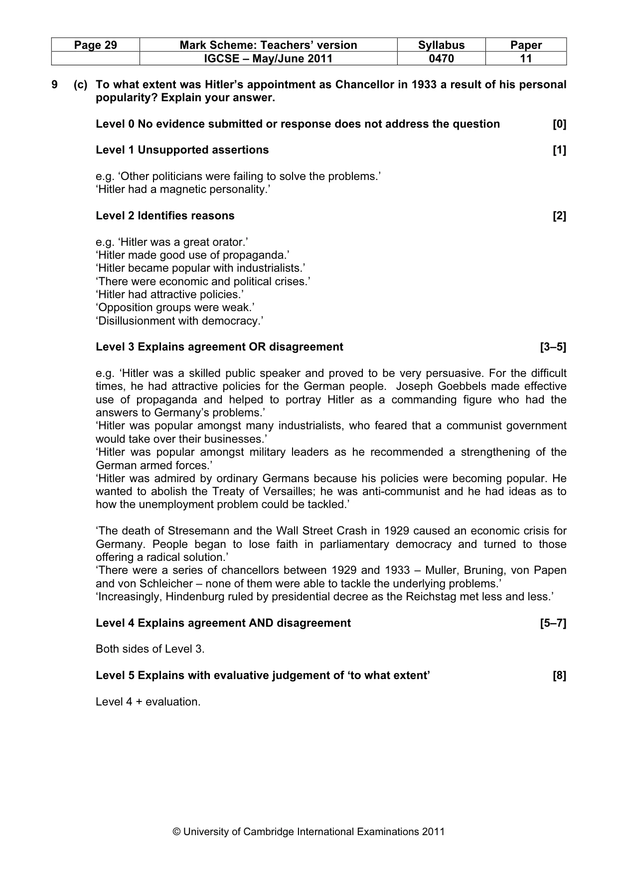 Mark scheme, page 29 of 77