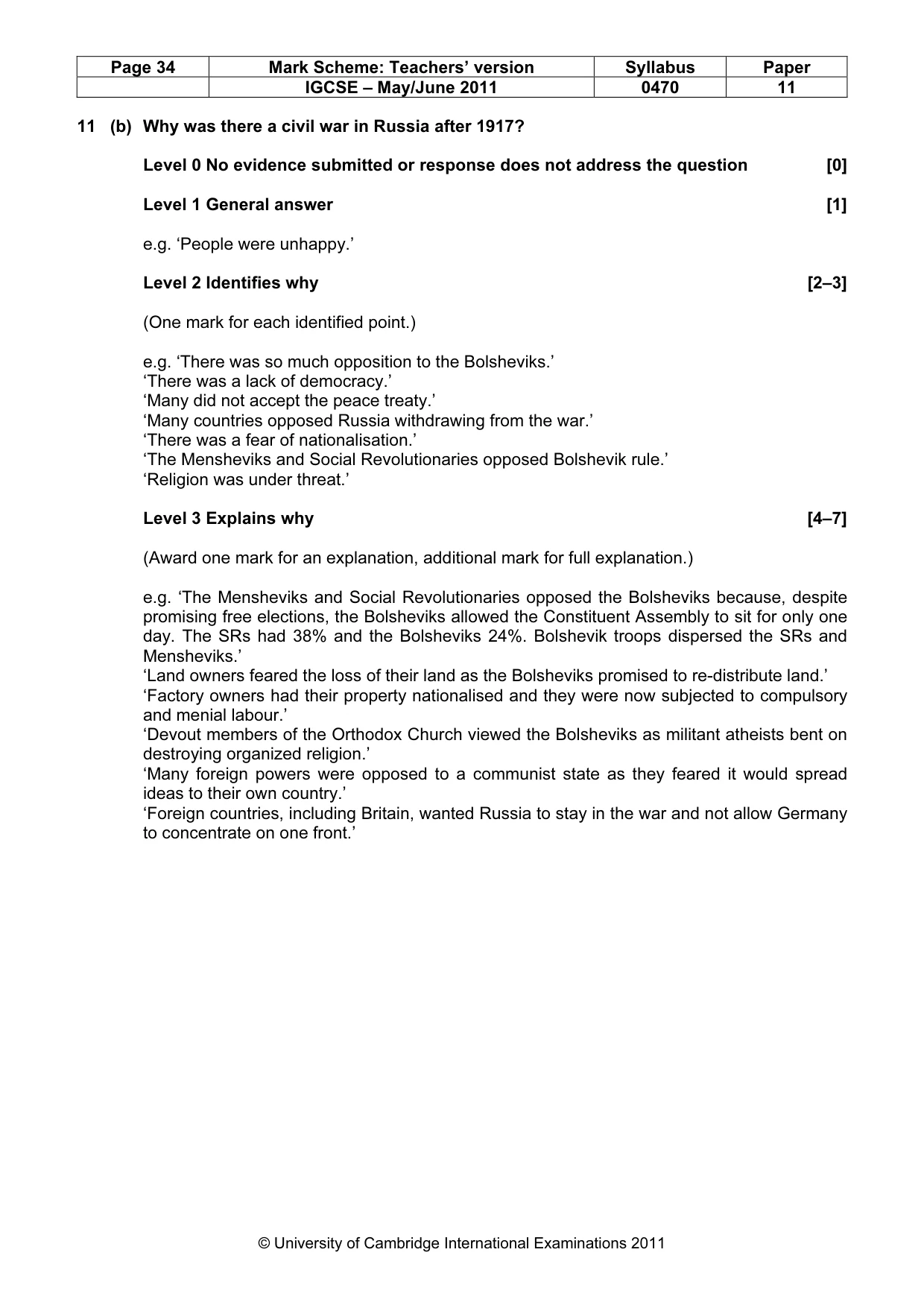 Mark scheme, page 34 of 77
