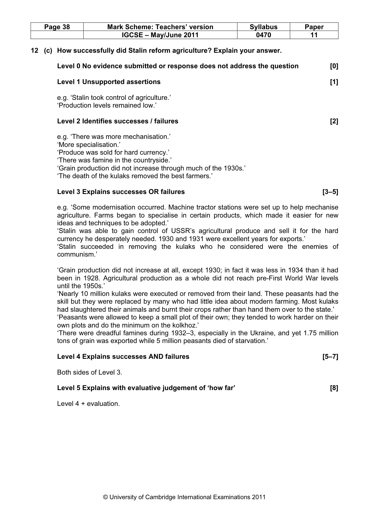Mark scheme, page 38 of 77