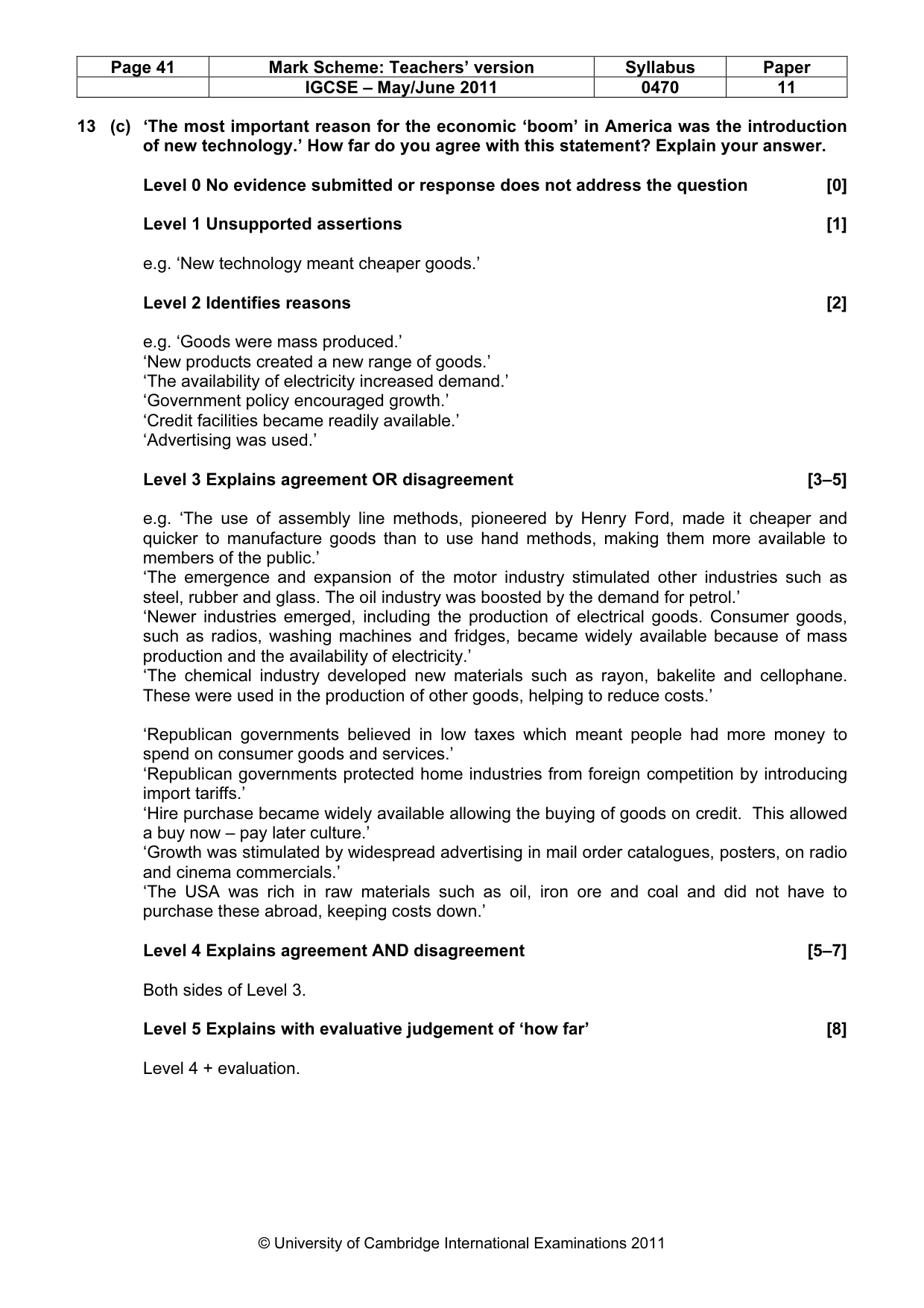 Mark scheme, page 41 of 77