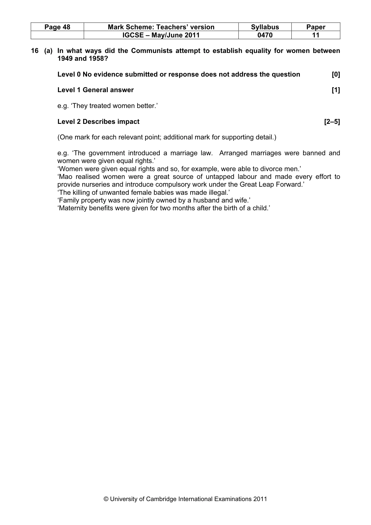 Mark scheme, page 48 of 77