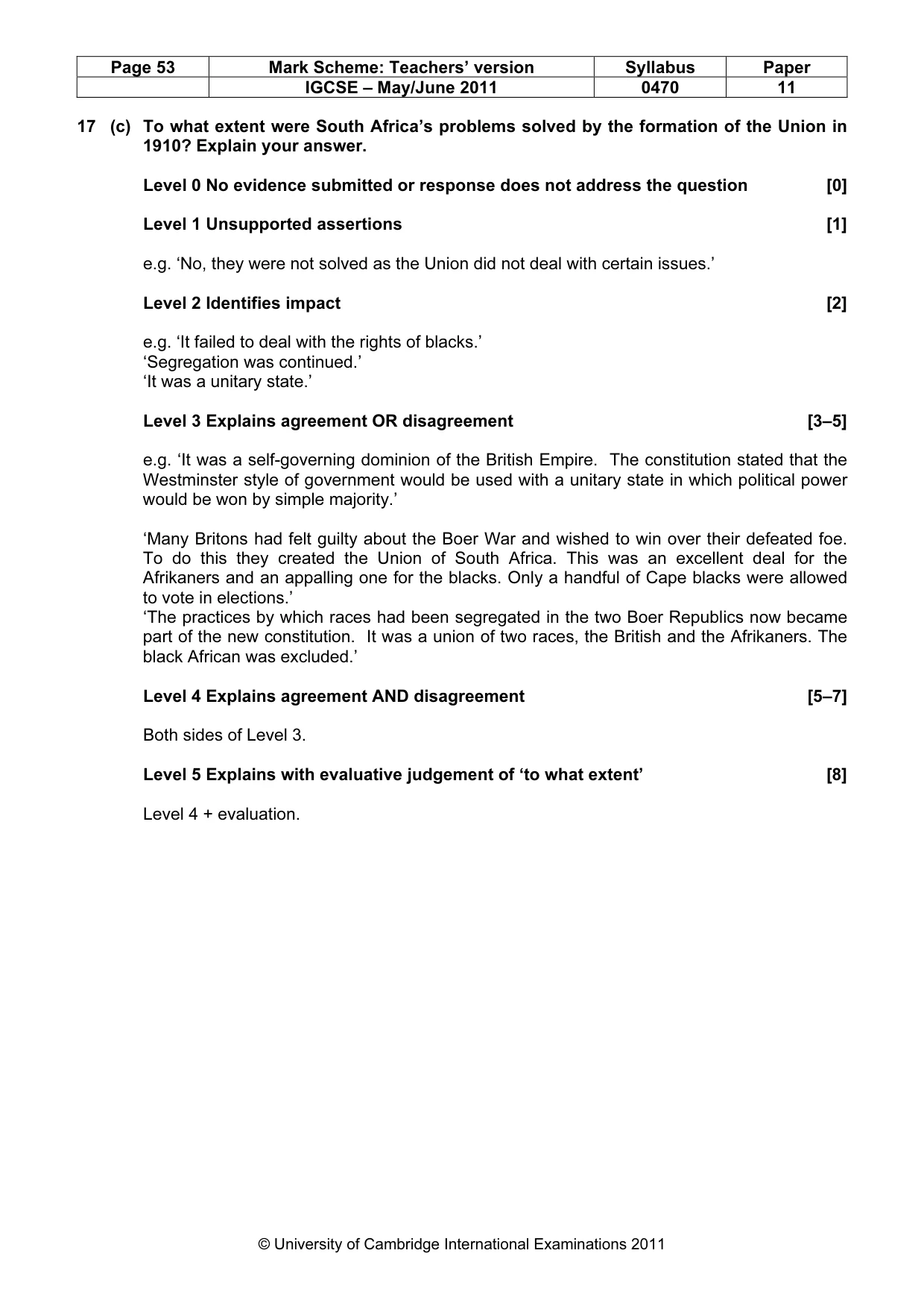 Mark scheme, page 53 of 77