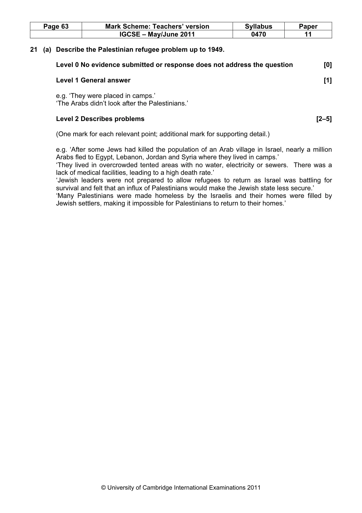 Mark scheme, page 63 of 77