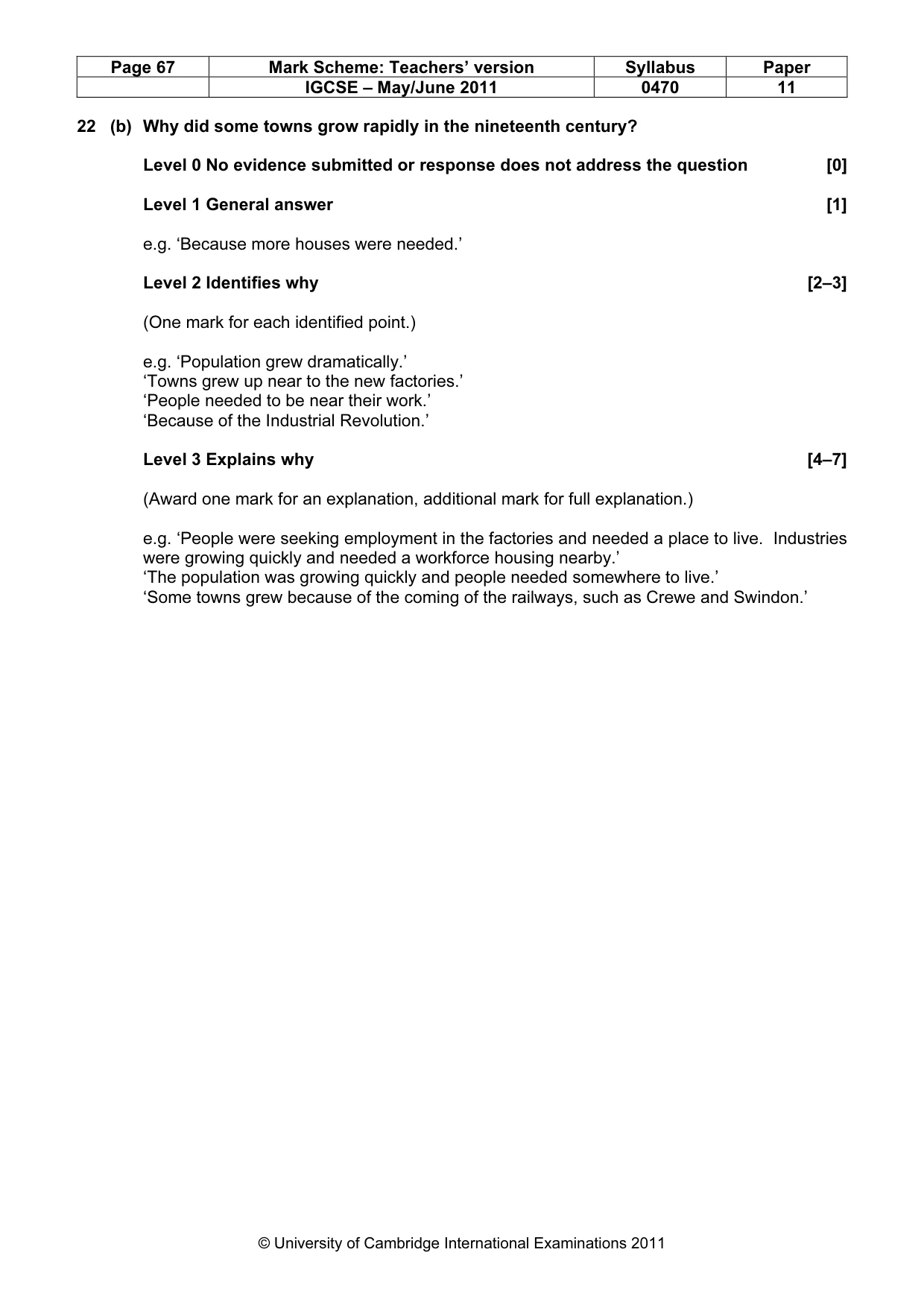 Mark scheme, page 67 of 77