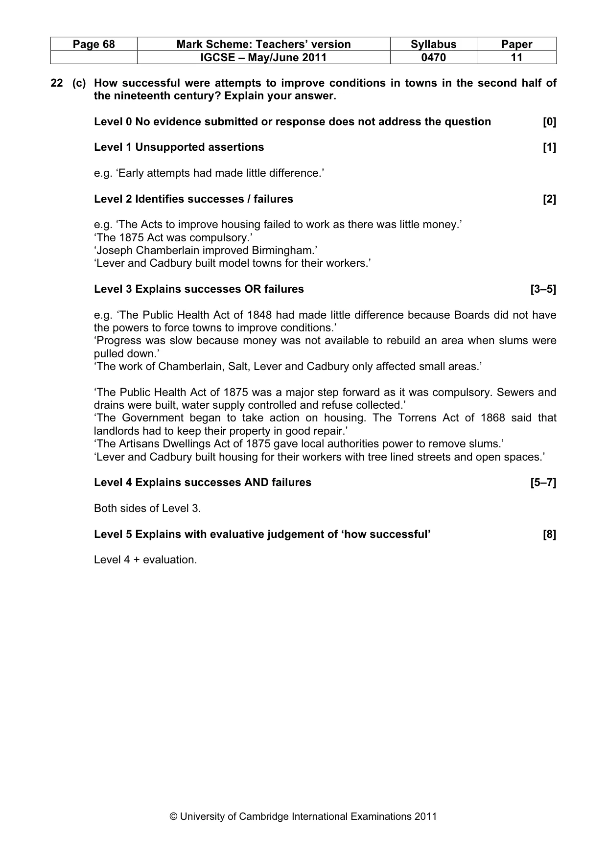 Mark scheme, page 68 of 77