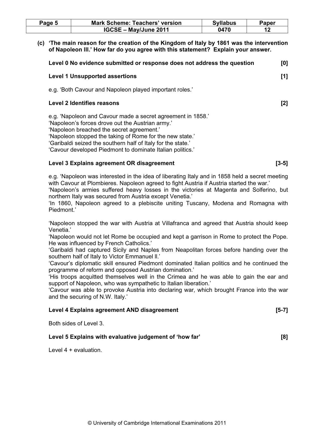 Mark scheme, page 5 of 77