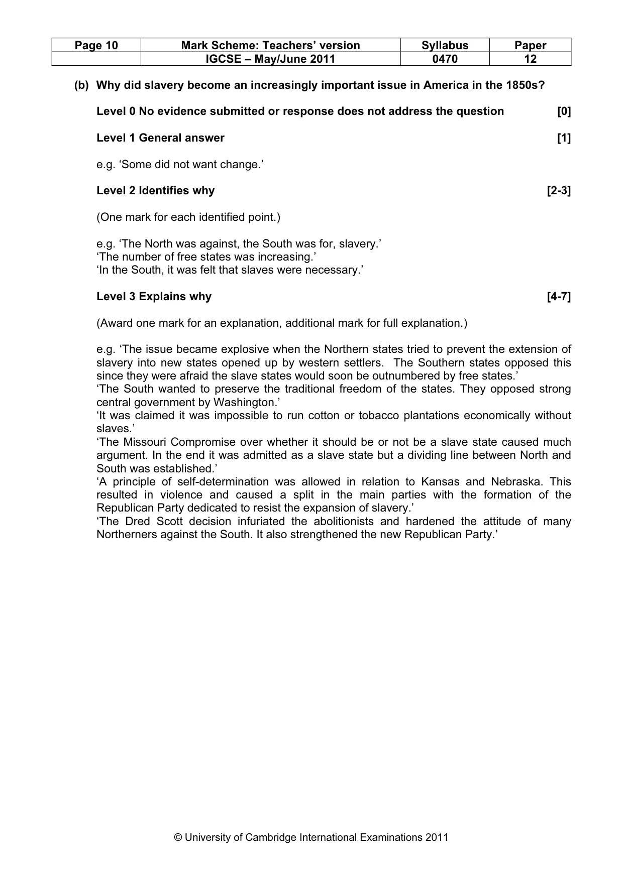 Mark scheme, page 10 of 77