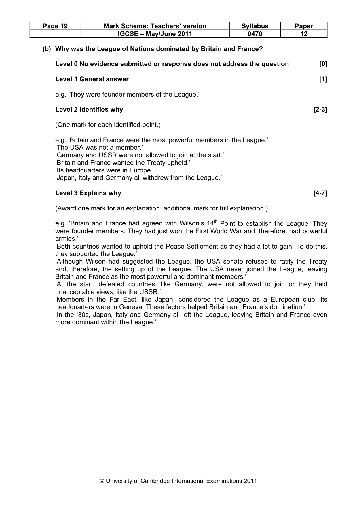 Mark scheme, page 19 of 77