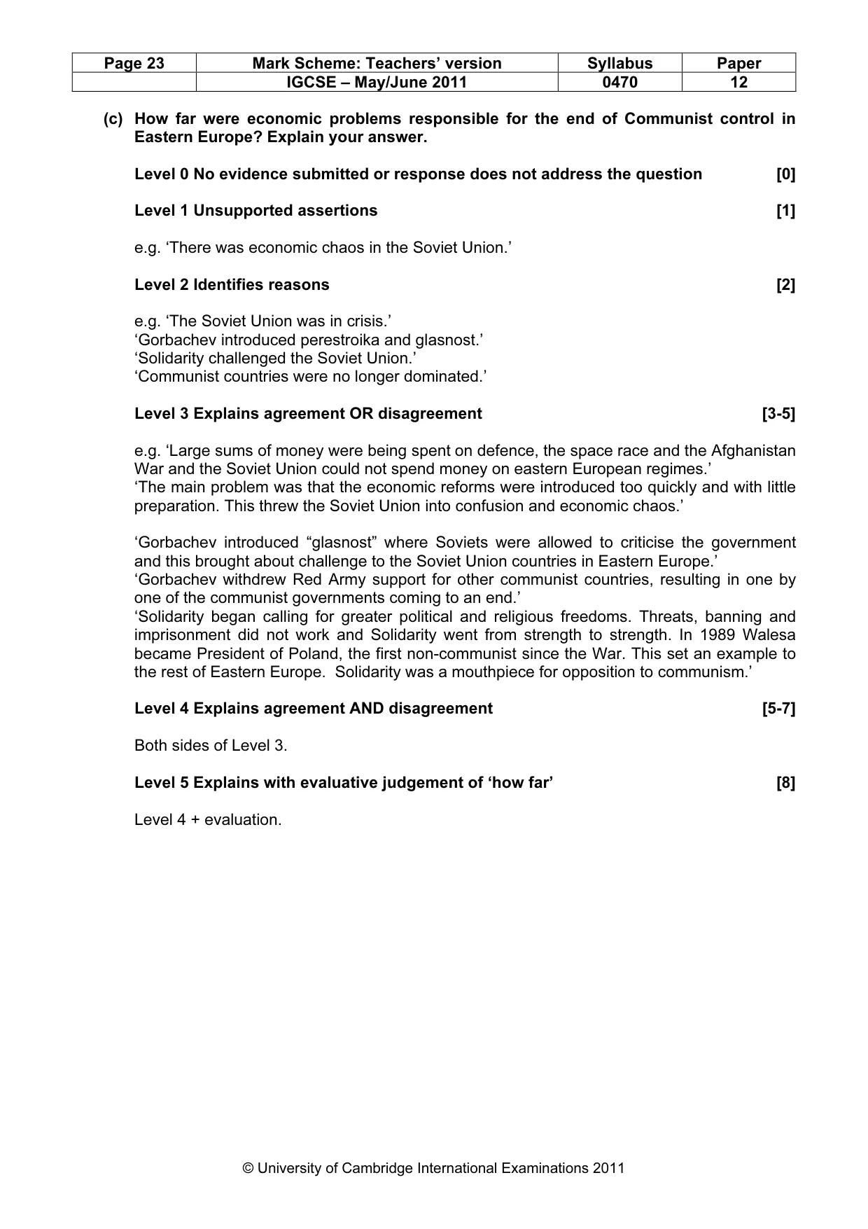 Mark scheme, page 23 of 77