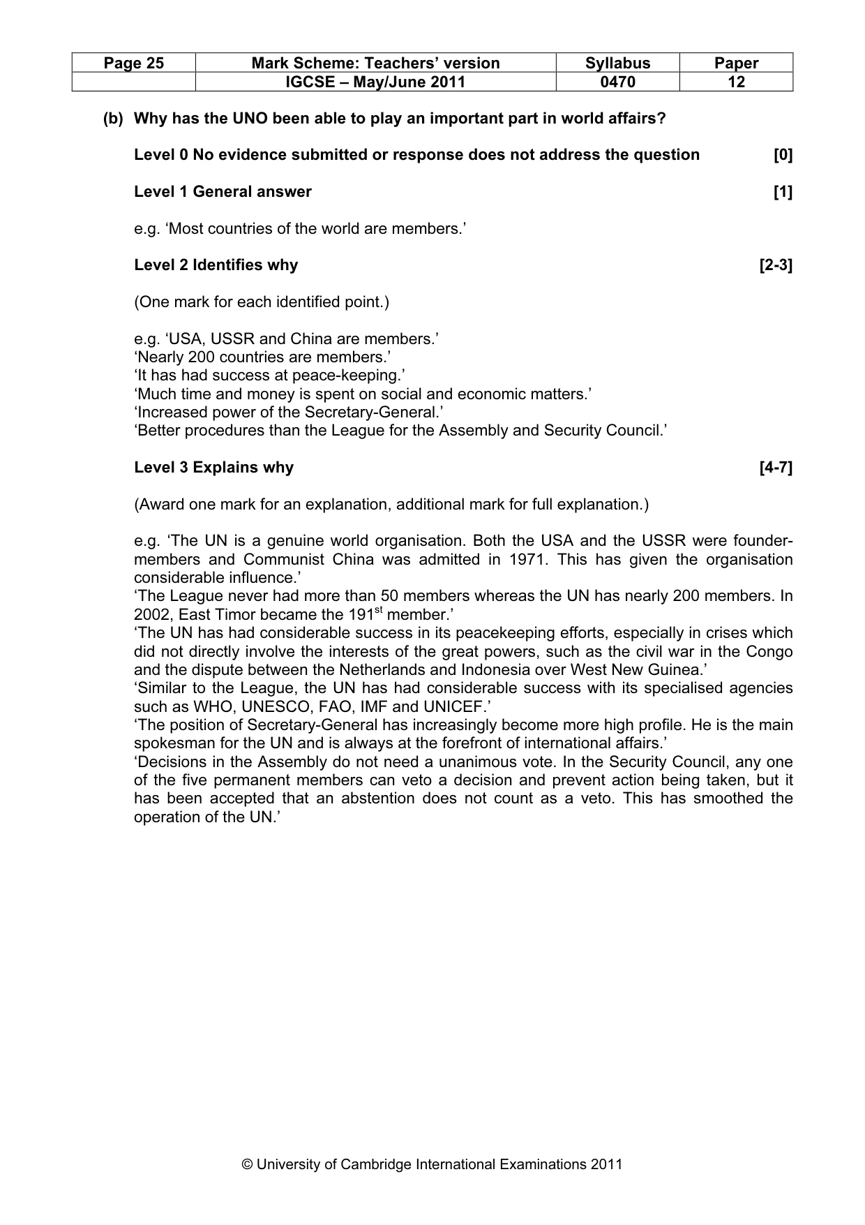 Mark scheme, page 25 of 77
