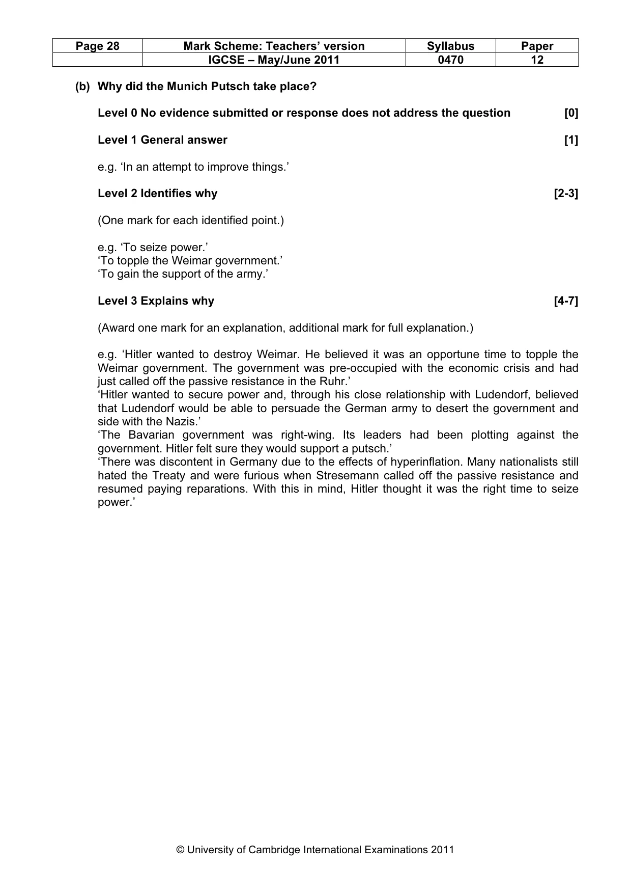 Mark scheme, page 28 of 77