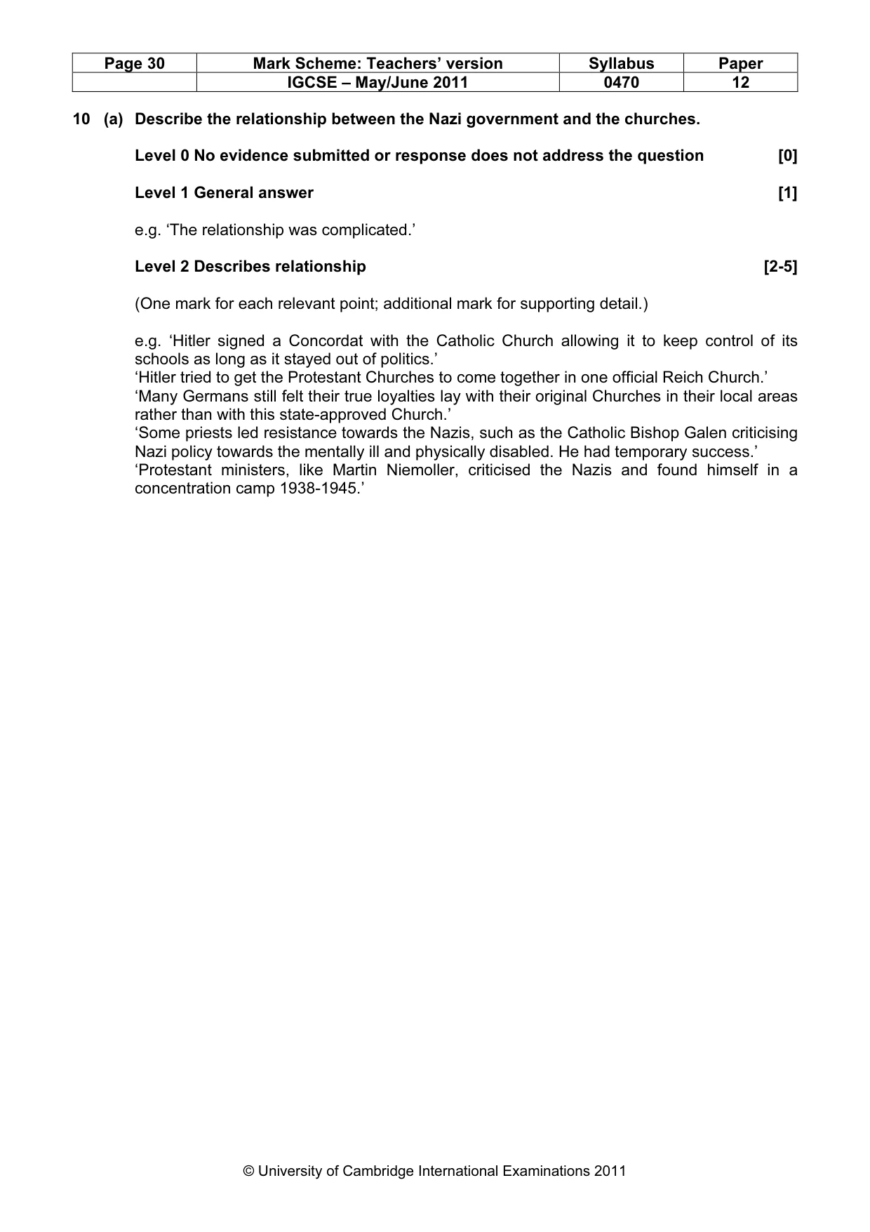 Mark scheme, page 30 of 77