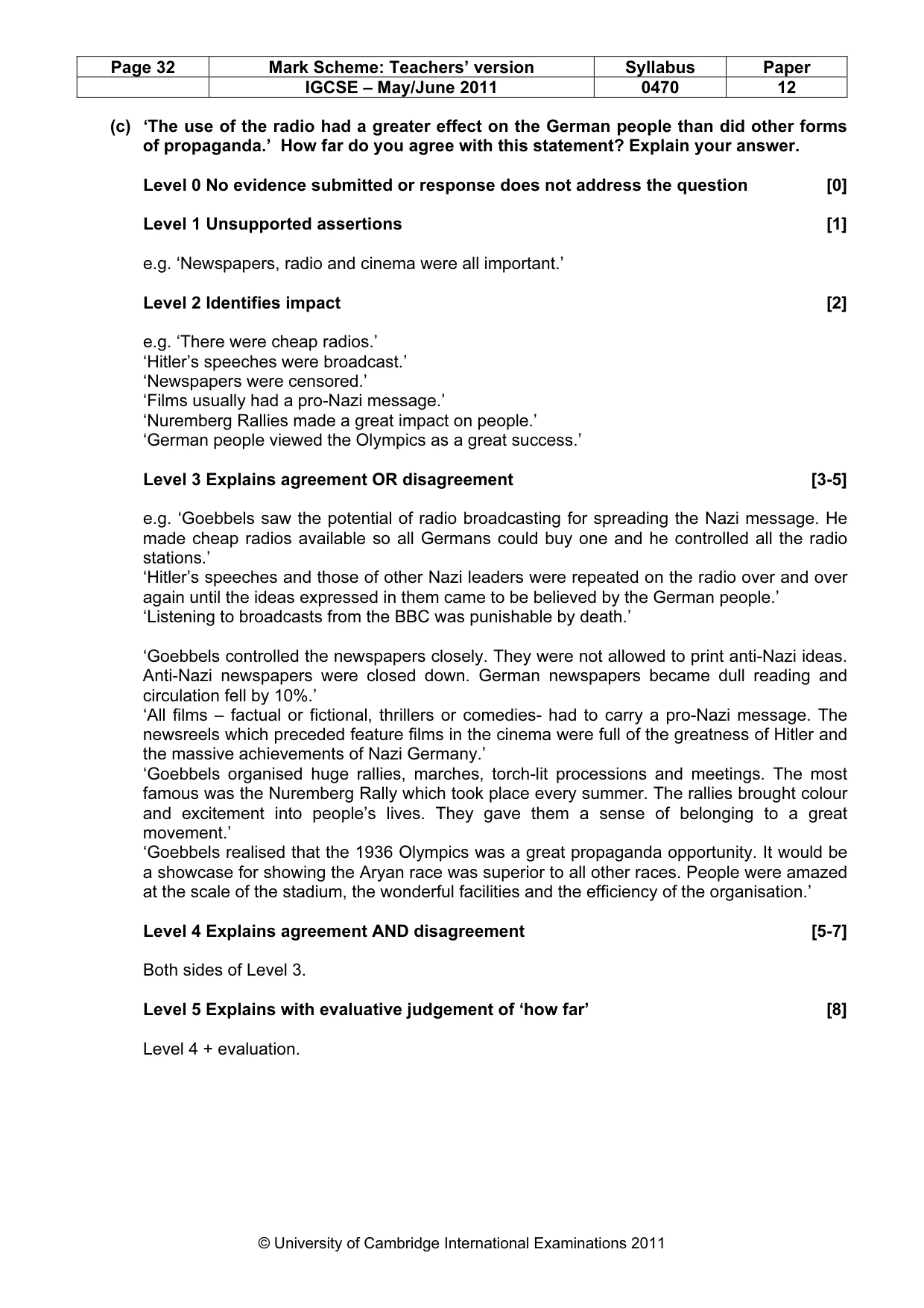 Mark scheme, page 32 of 77