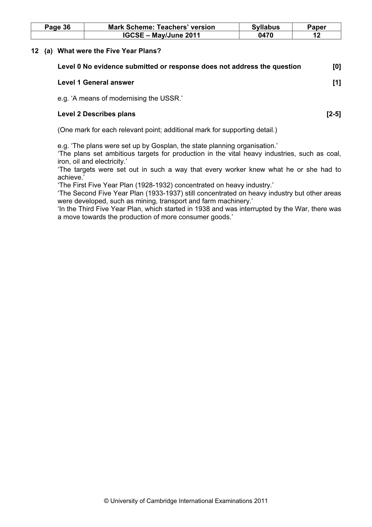 Mark scheme, page 36 of 77