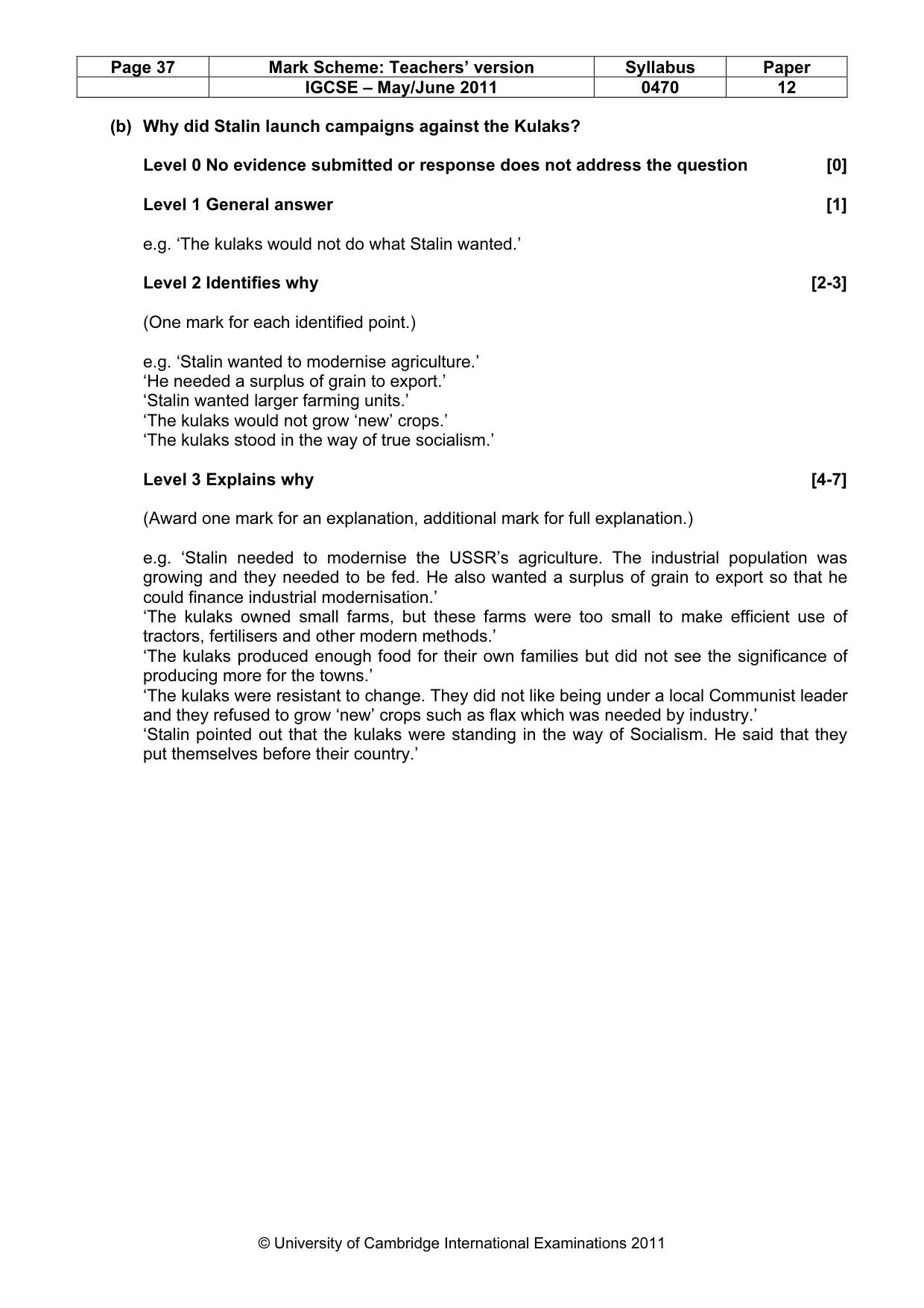 Mark scheme, page 37 of 77