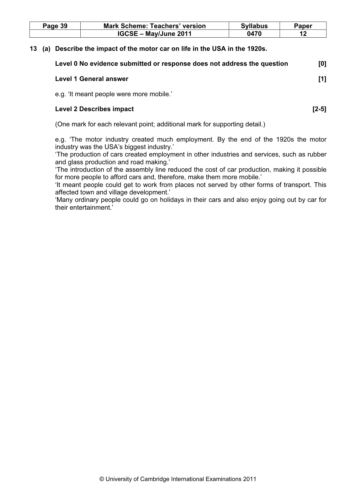 Mark scheme, page 39 of 77