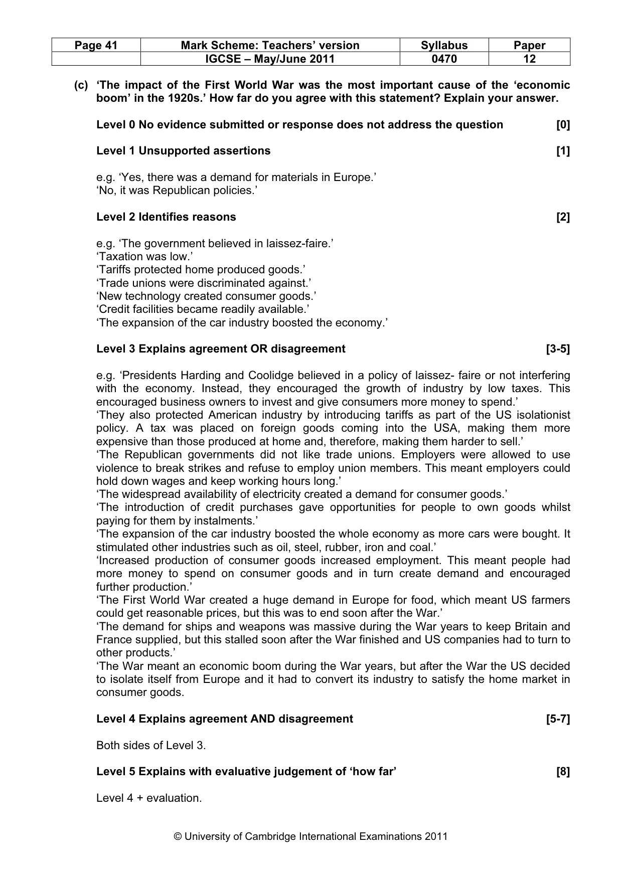Mark scheme, page 41 of 77