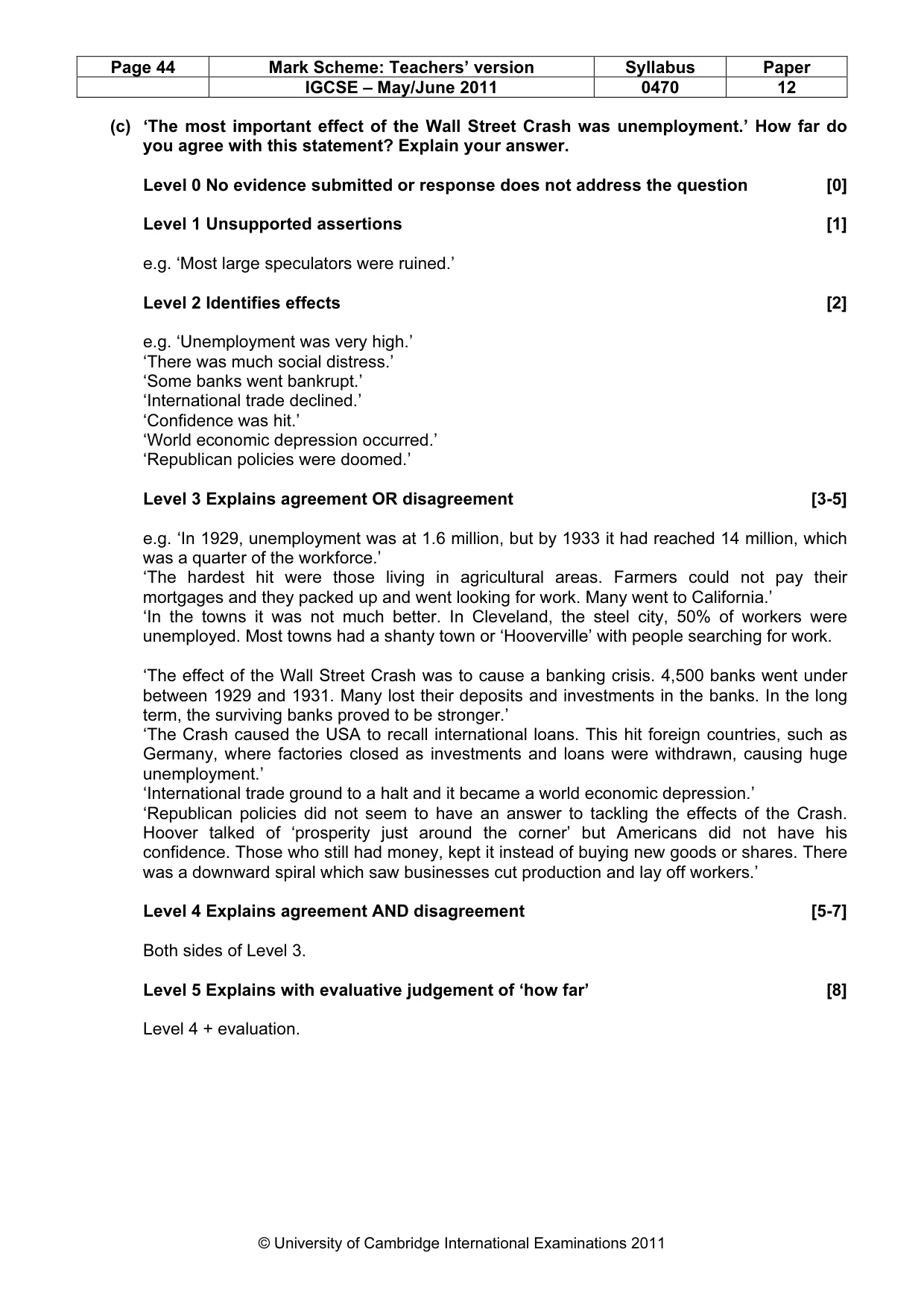 Mark scheme, page 44 of 77