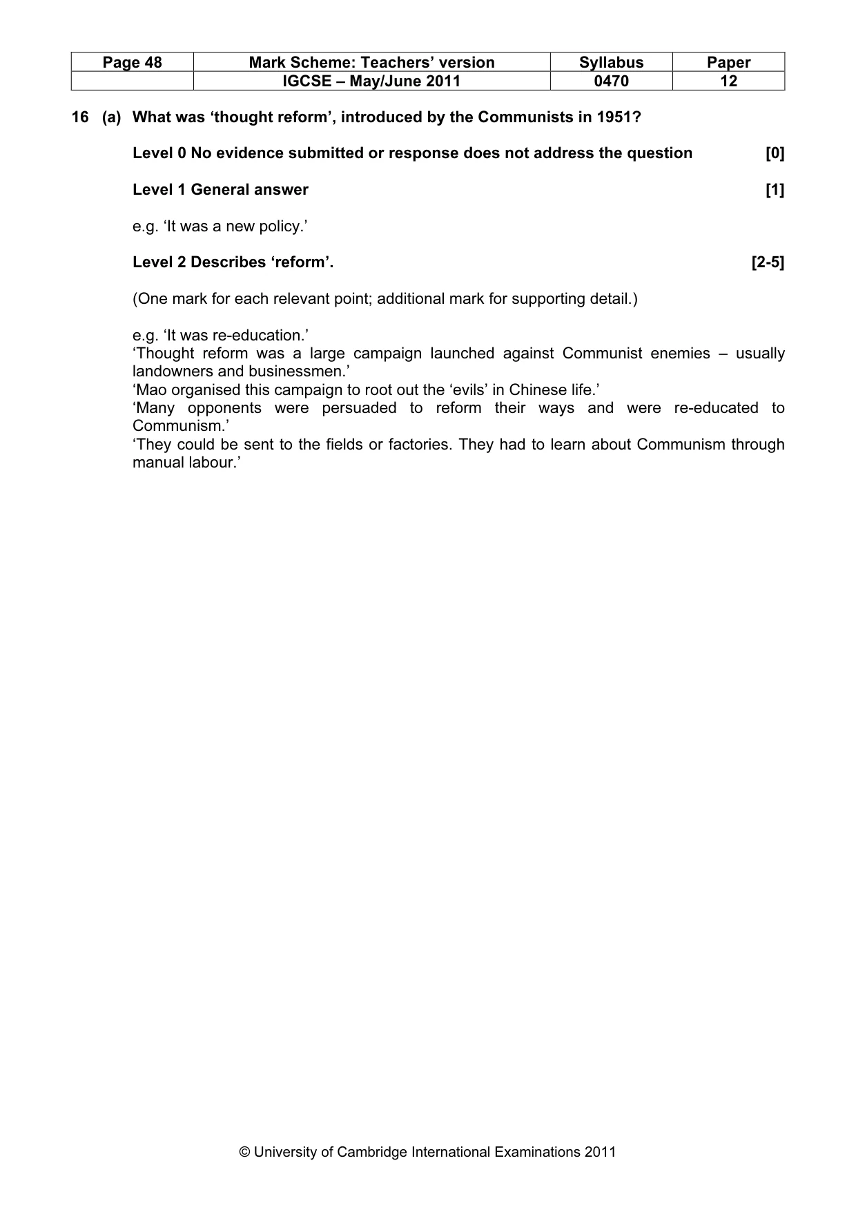 Mark scheme, page 48 of 77