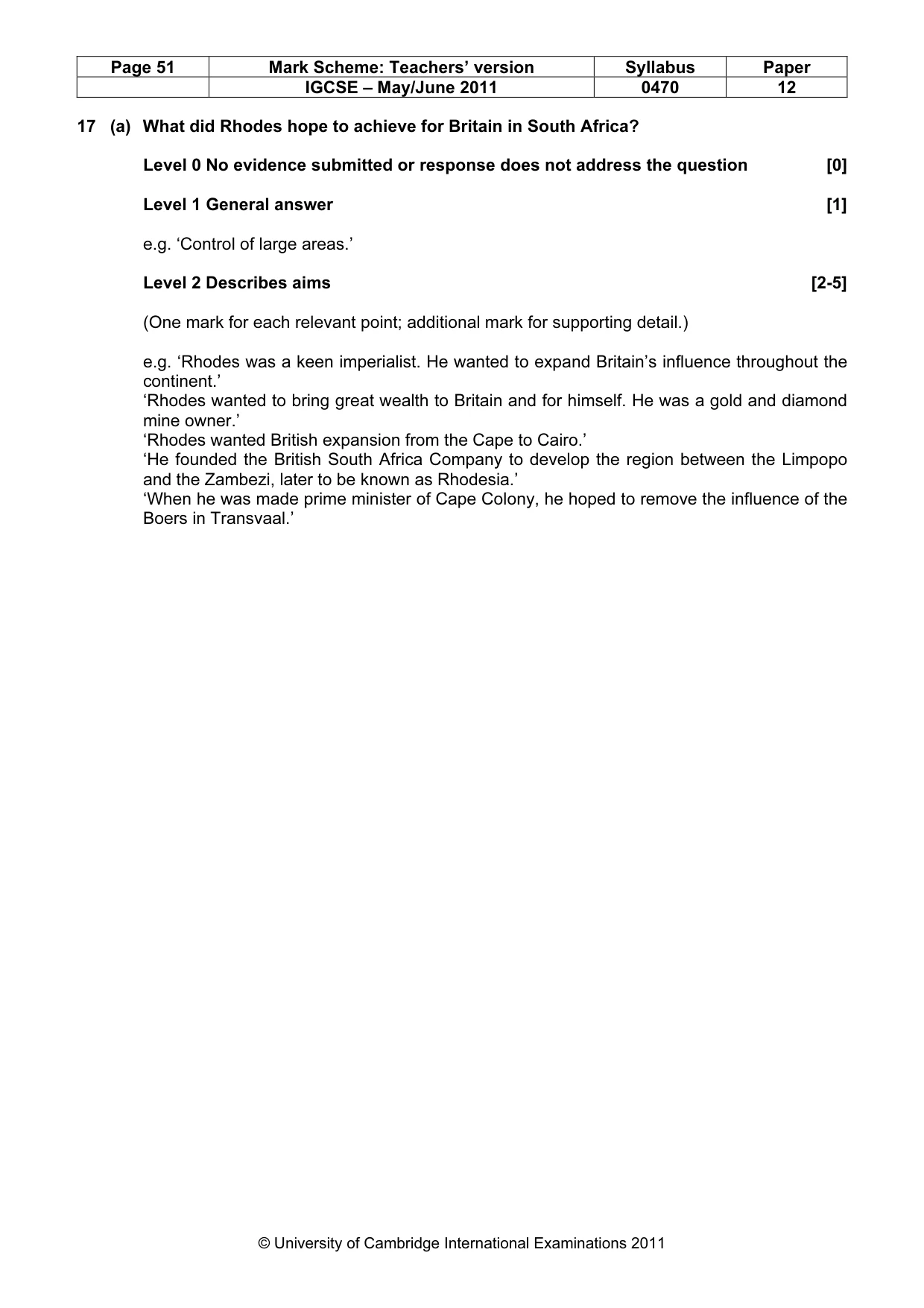 Mark scheme, page 51 of 77