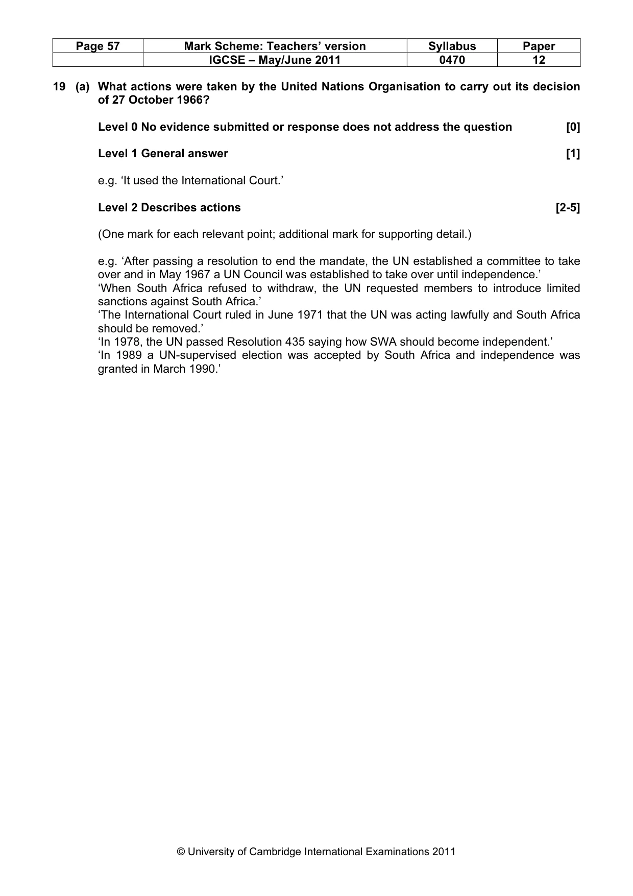 Mark scheme, page 57 of 77