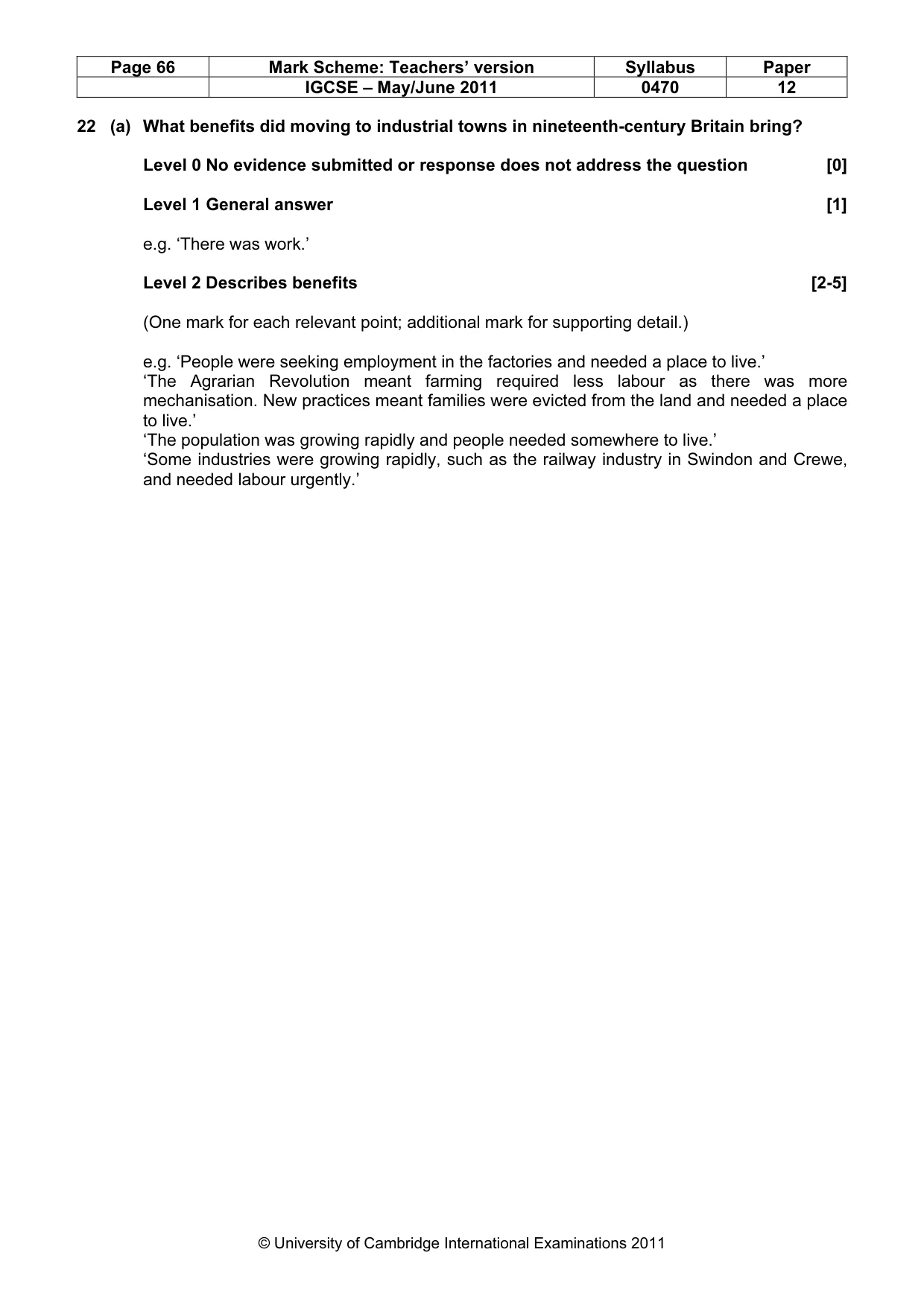 Mark scheme, page 66 of 77