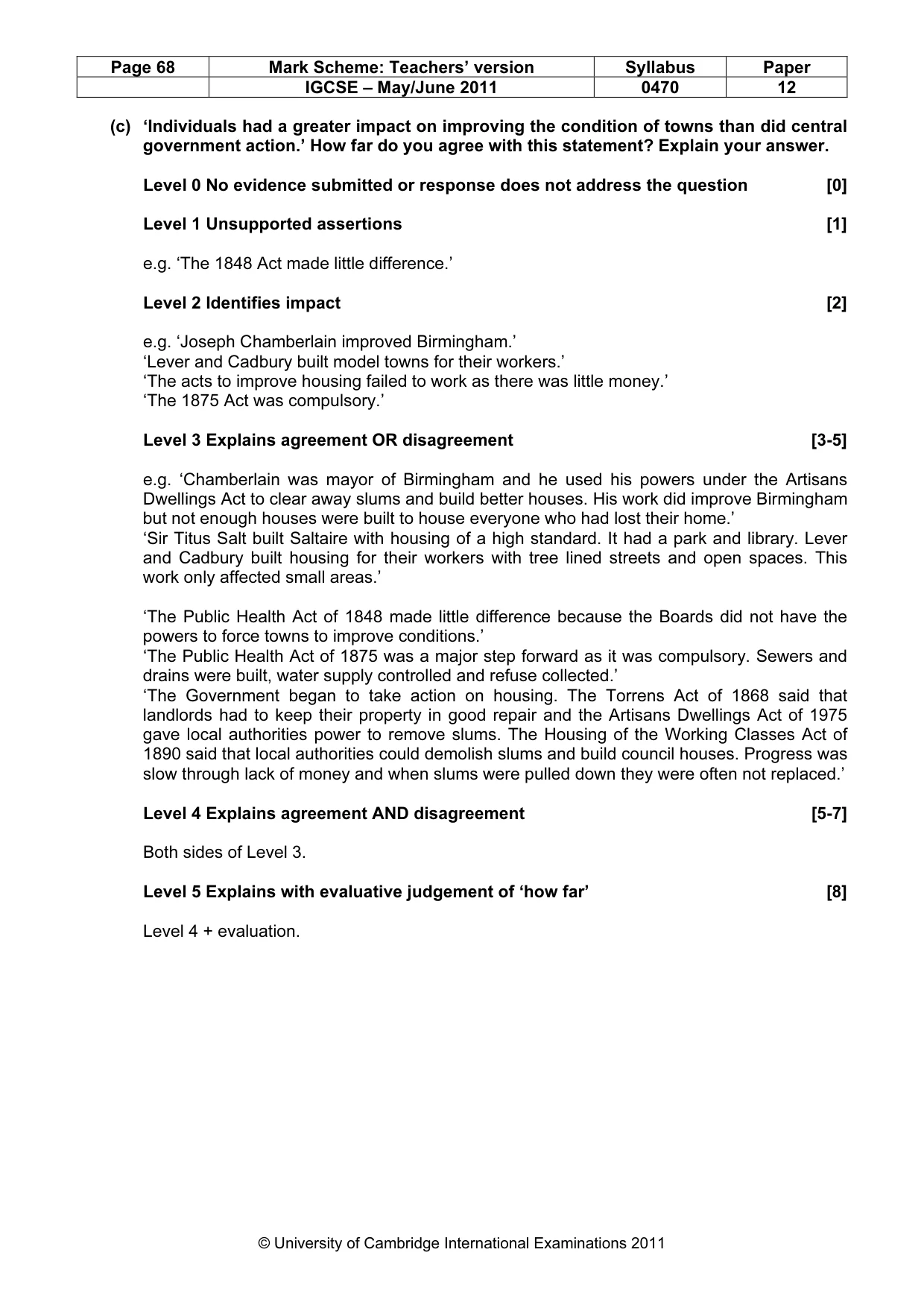 Mark scheme, page 68 of 77