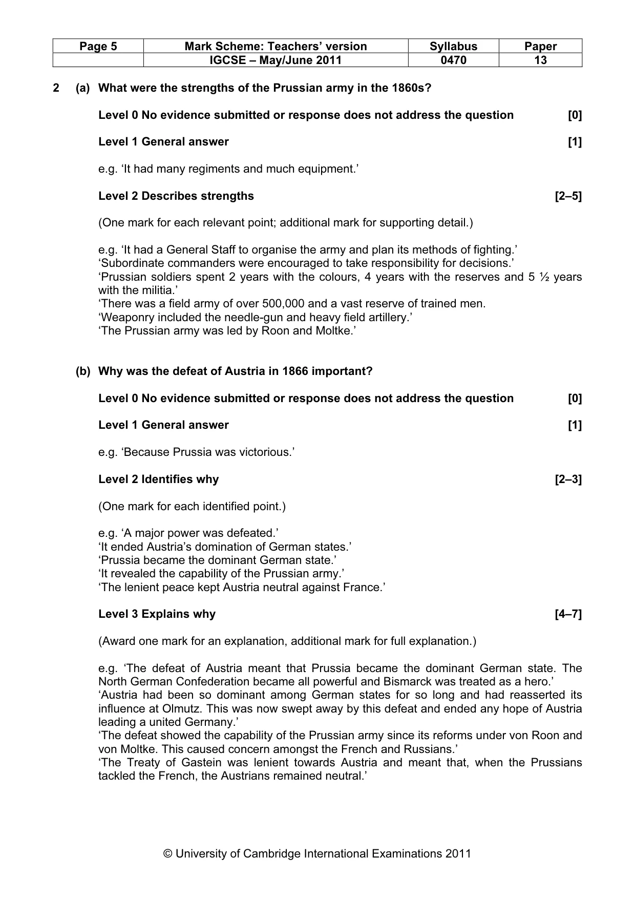 Mark scheme, page 5 of 52