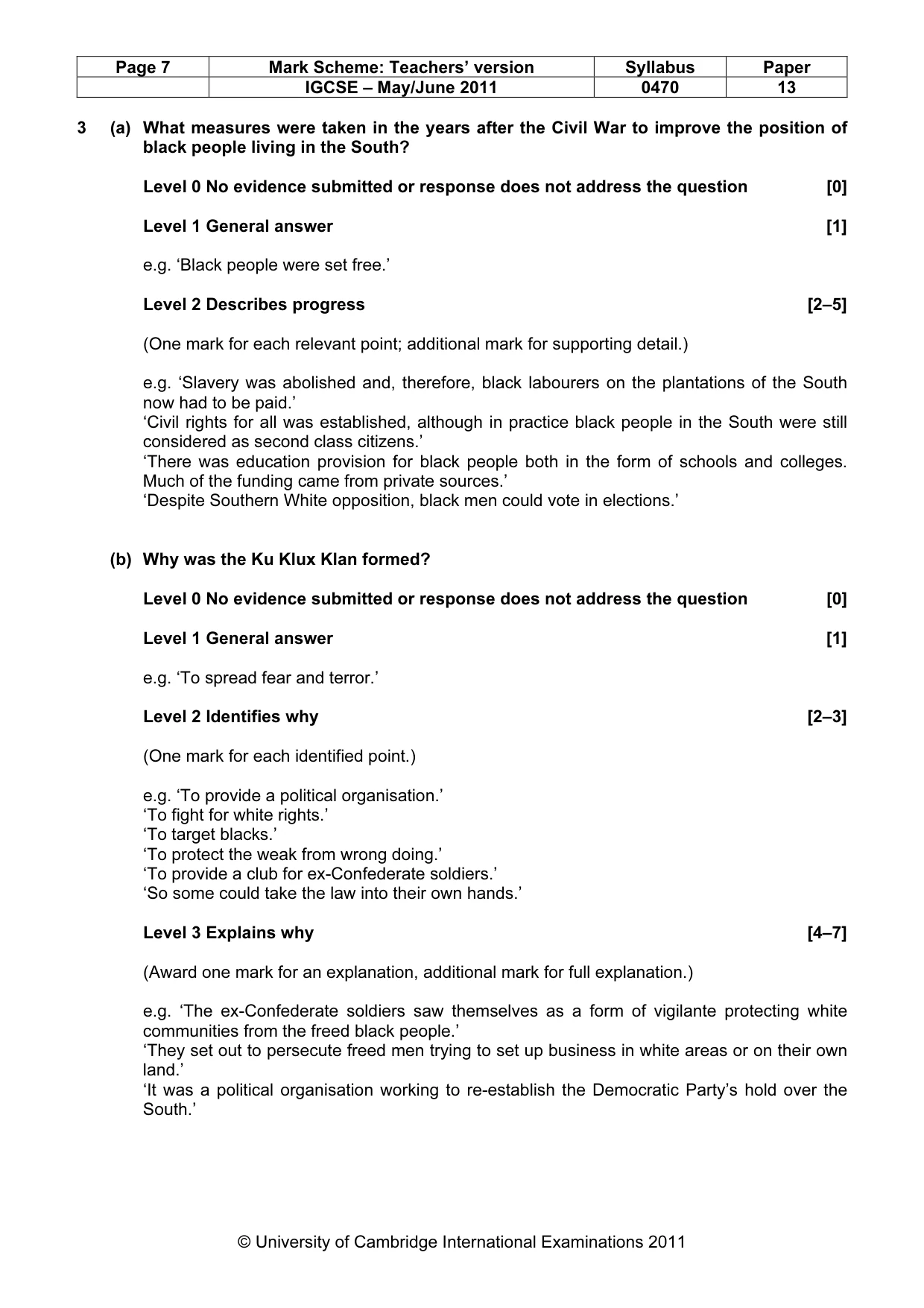 Mark scheme, page 7 of 52