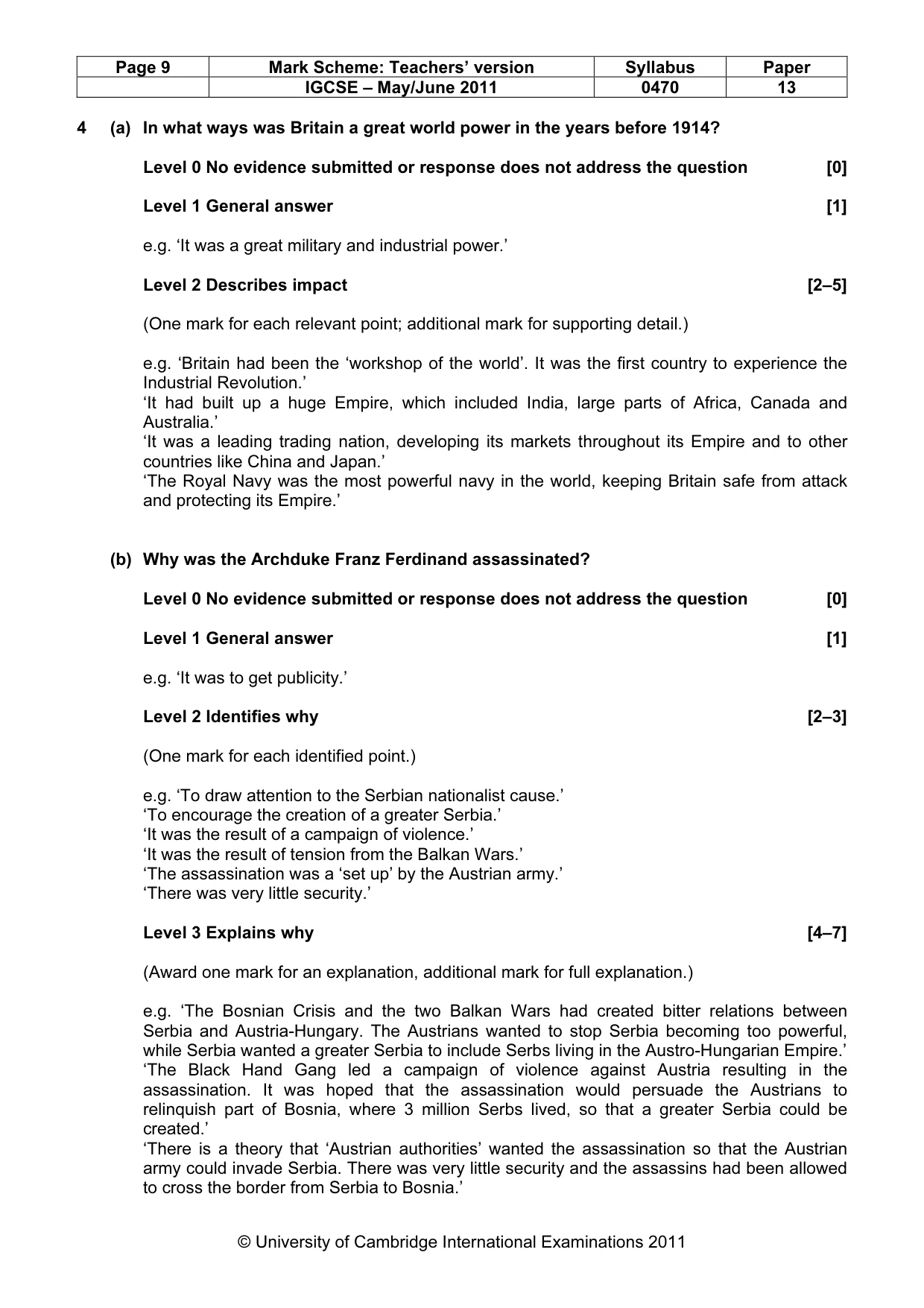 Mark scheme, page 9 of 52