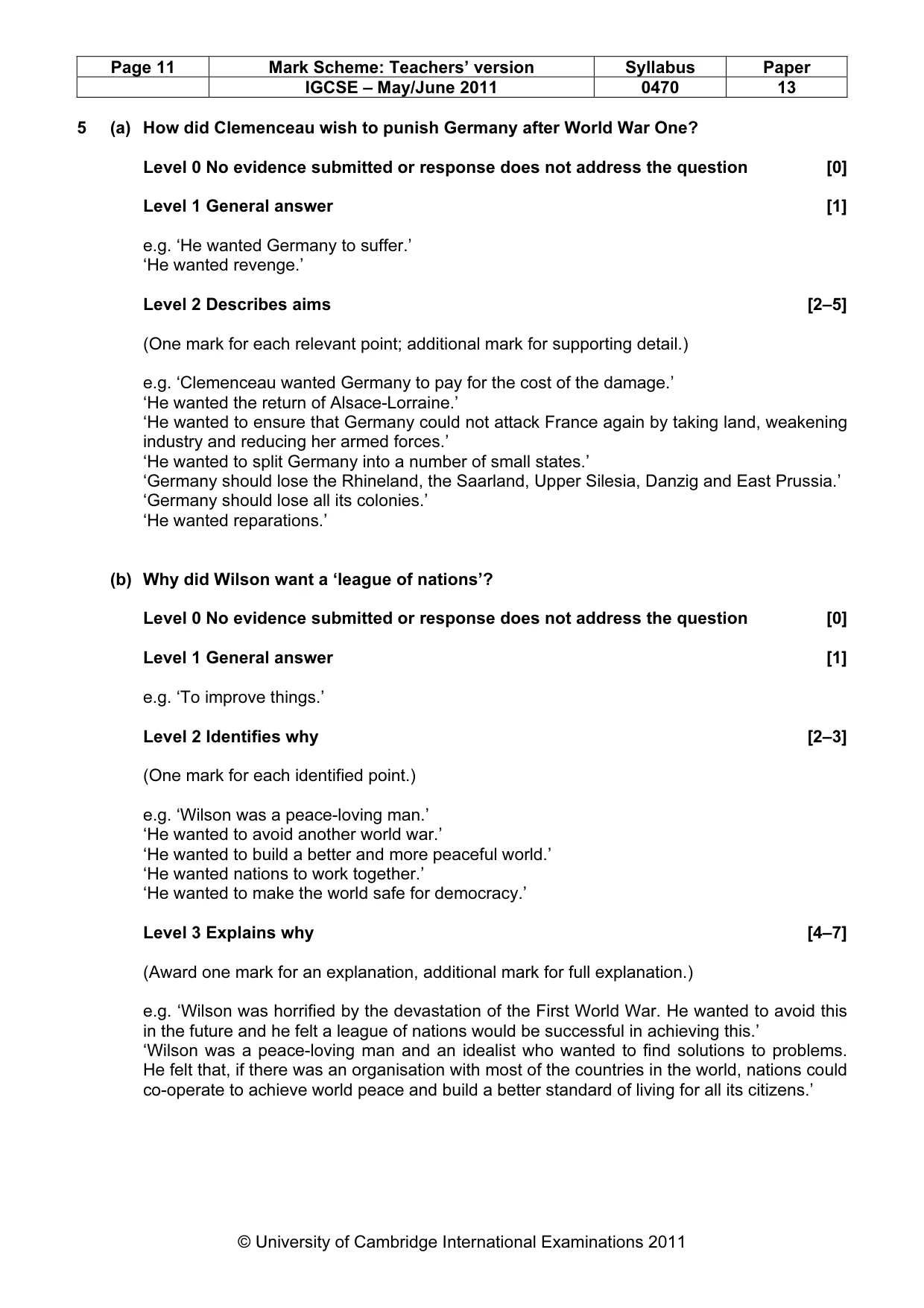 Mark scheme, page 11 of 52